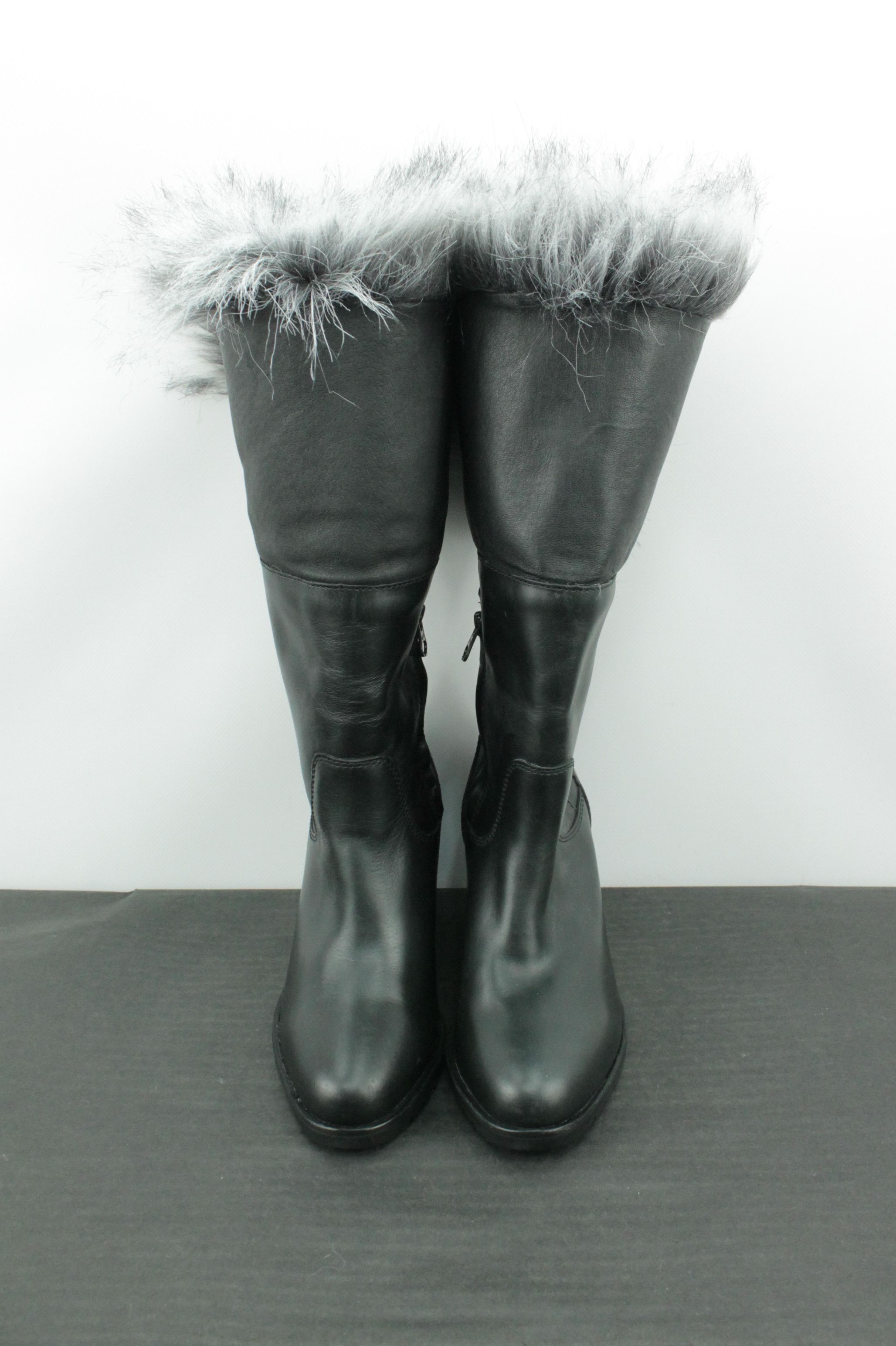 SOREL Sorel Park City Lux Leather Wedge Booties Faux Fur Black Size US 8.5 / IT 38.5 - 5 Thumbnail