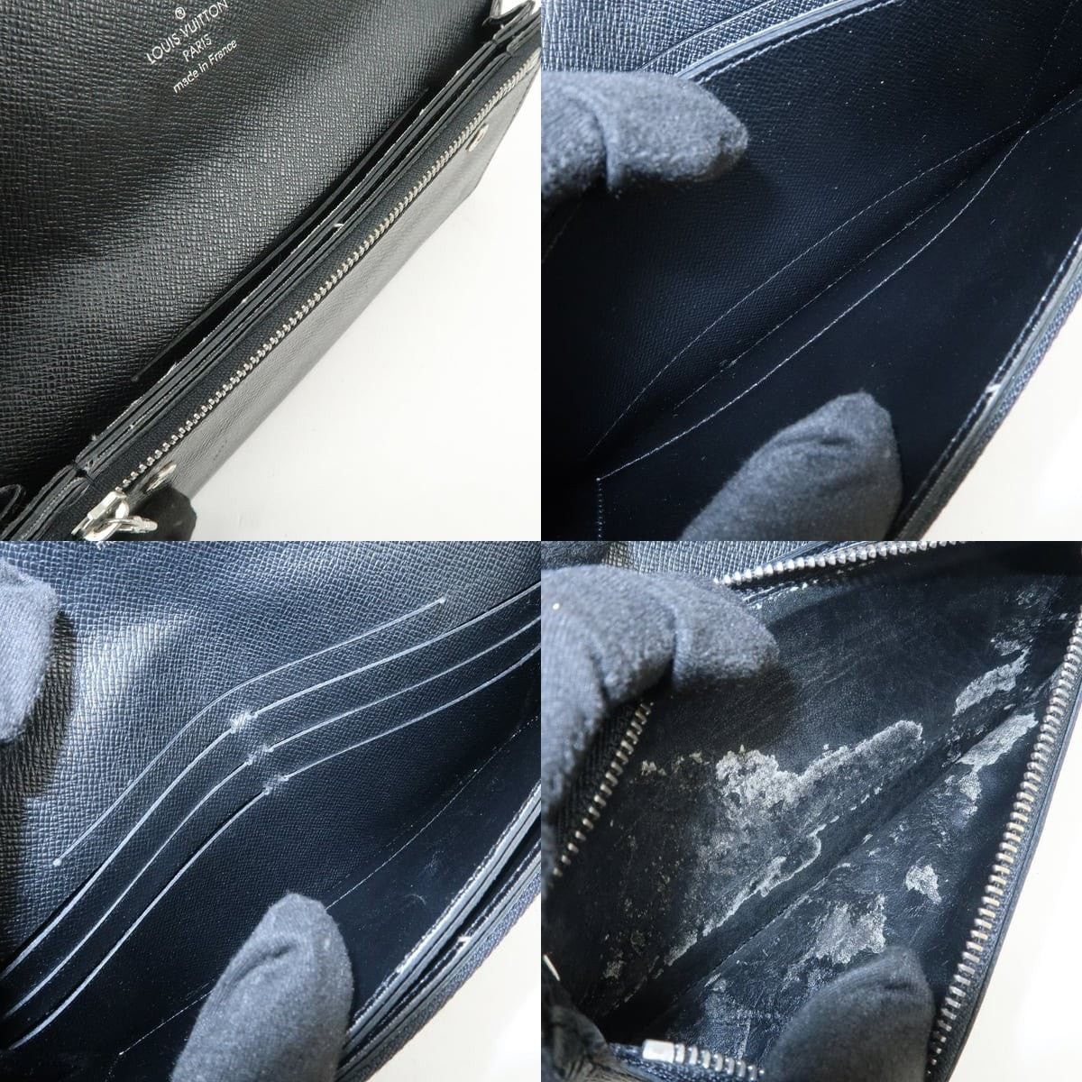 Louis Vuitton Louis Vuitton Taiga Portefeuille Accordion Wallet Black Size ONE SIZE - 7 Thumbnail
