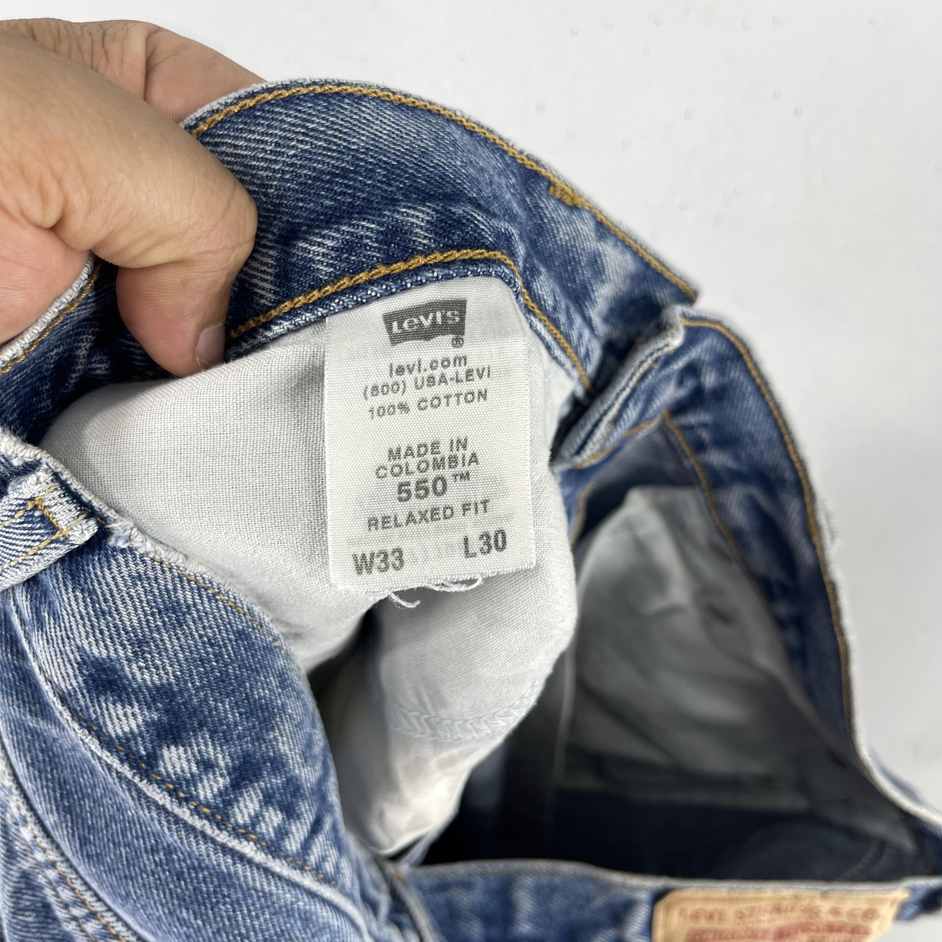 Levi's × Vintage Size 32 Vintage Levis 550 Distressed Medium Washed Jeans Size US 32 / EU 48 - 6 Thumbnail