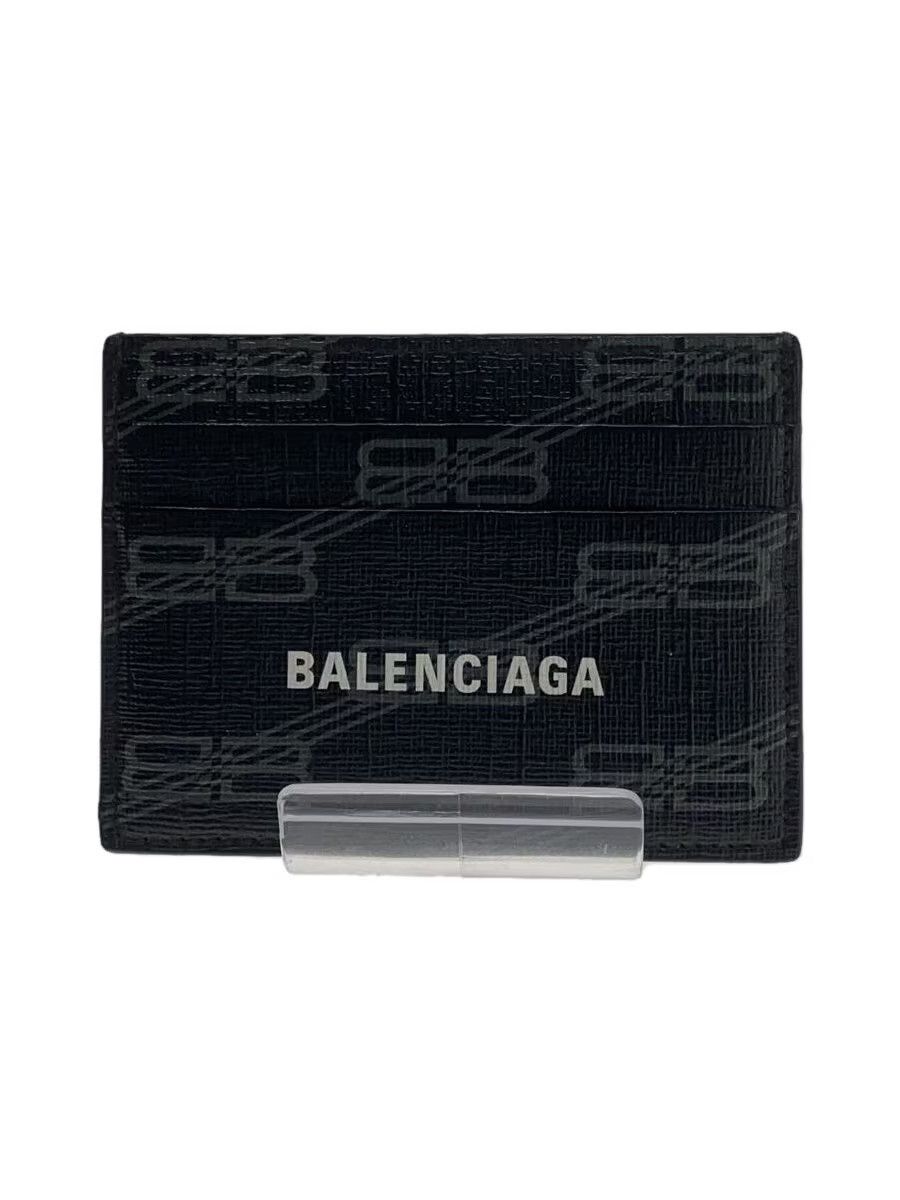 Balenciaga Leather Card Case Black