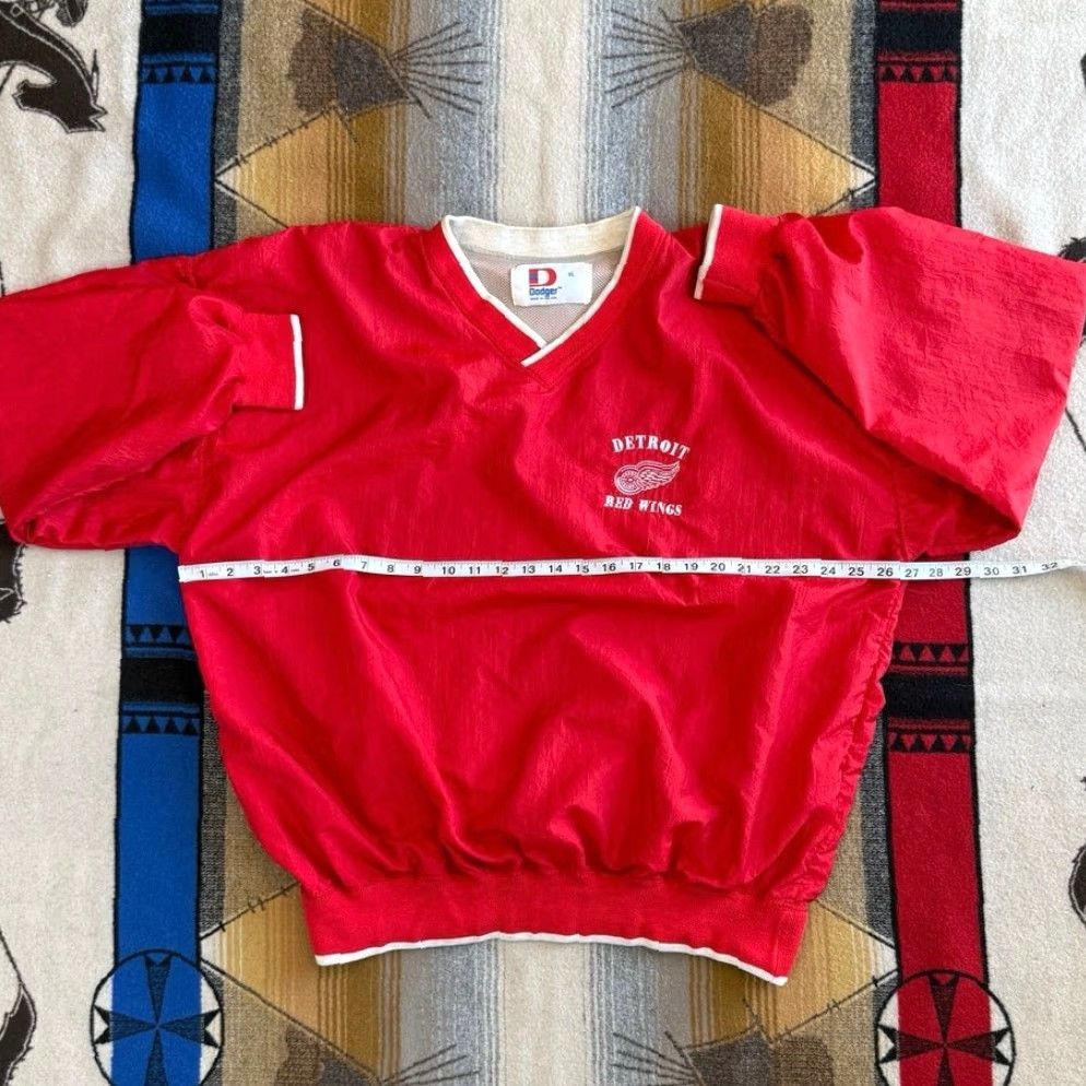 Vintage VINTAGE 90s Detroit Red Wings Embroidered Pullover Windbreaker Jacket XL Red Men USA Made Size US XL / EU 56 / 4 - 6 Thumbnail