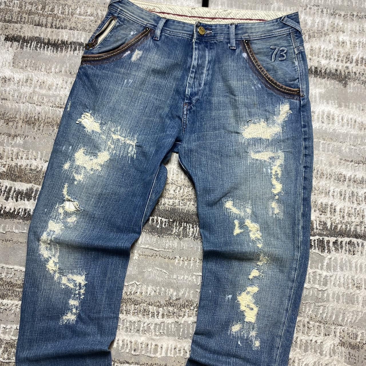 Pepe Jeans 00s Pepe Jeans Distressed Denim Blue 35" Size US 35 - 2 Thumbnail