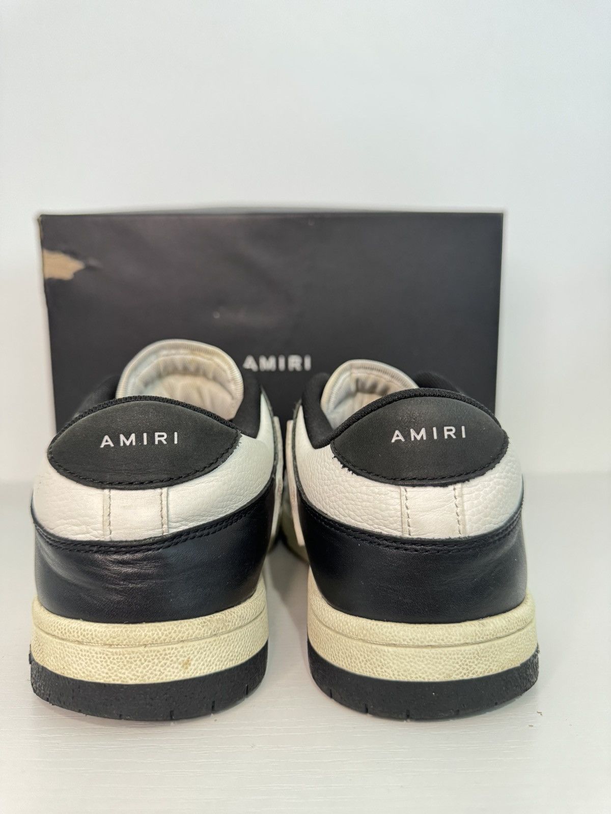 Amiri Amiri Skel Top Low Black/White Size 11 Preowned W/ Box Size US 11 / EU 44 - 4 Thumbnail