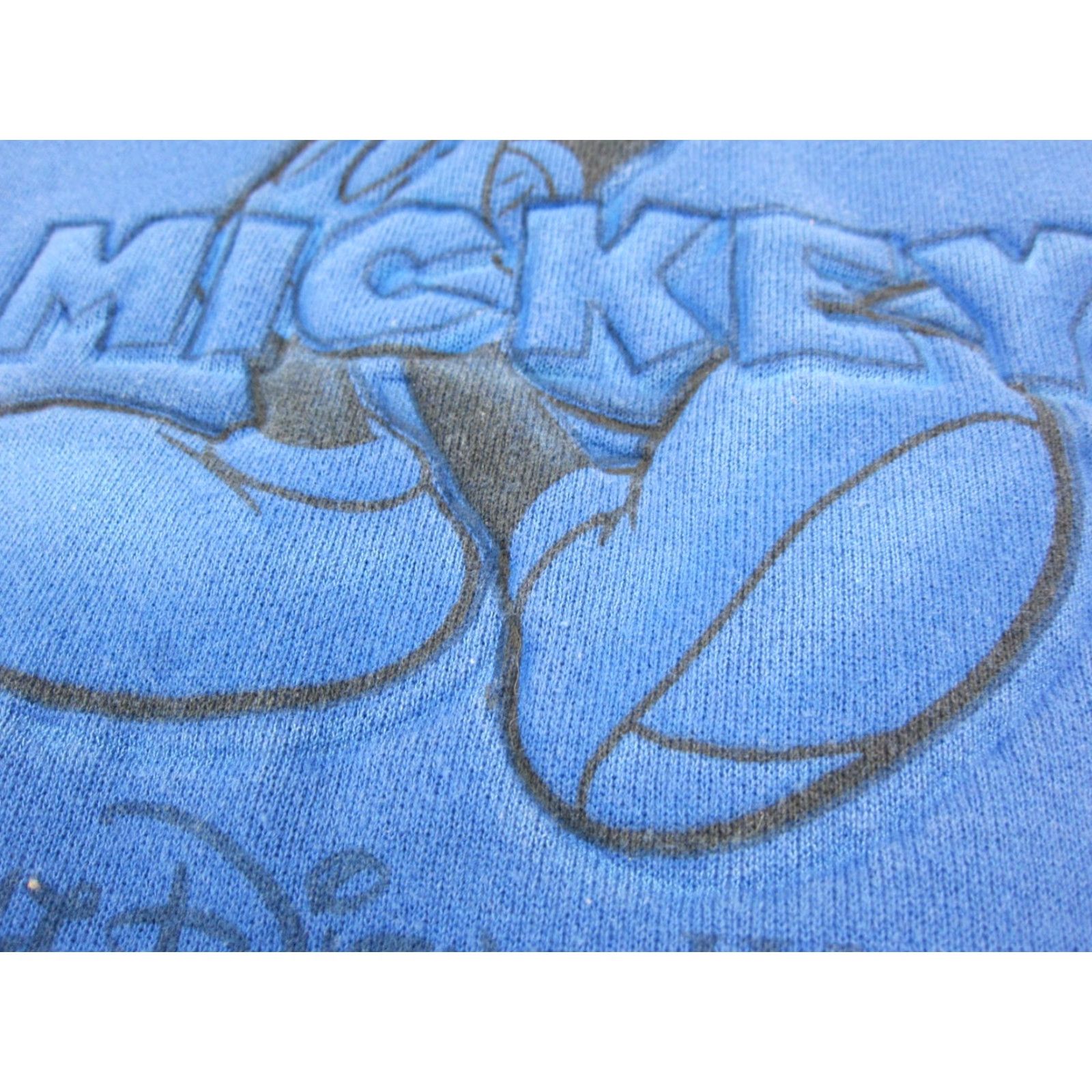 Disney VINTAGE Disney Mickey Mouse Sweatshirt Mens XL Blue 90s Cartoon 3D Logo Crew Neck Fleece Pullover Size US XL / EU 56 / 4 - 4 Thumbnail