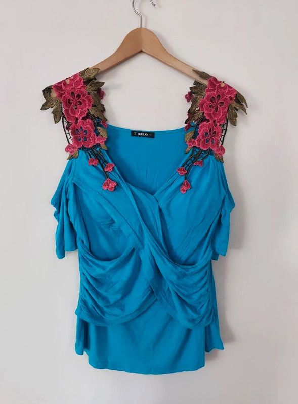 Vintage Sheilay Vintage style cold shoulders top XL Size XL / US 12-14 / IT 48-50 - 3 Thumbnail