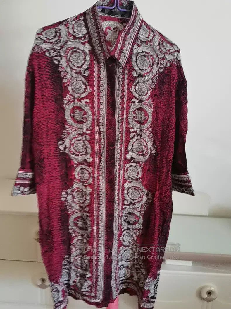 Versace Versace Silk shirt dress Size L / US 10 / IT 46 - 1 Thumbnail