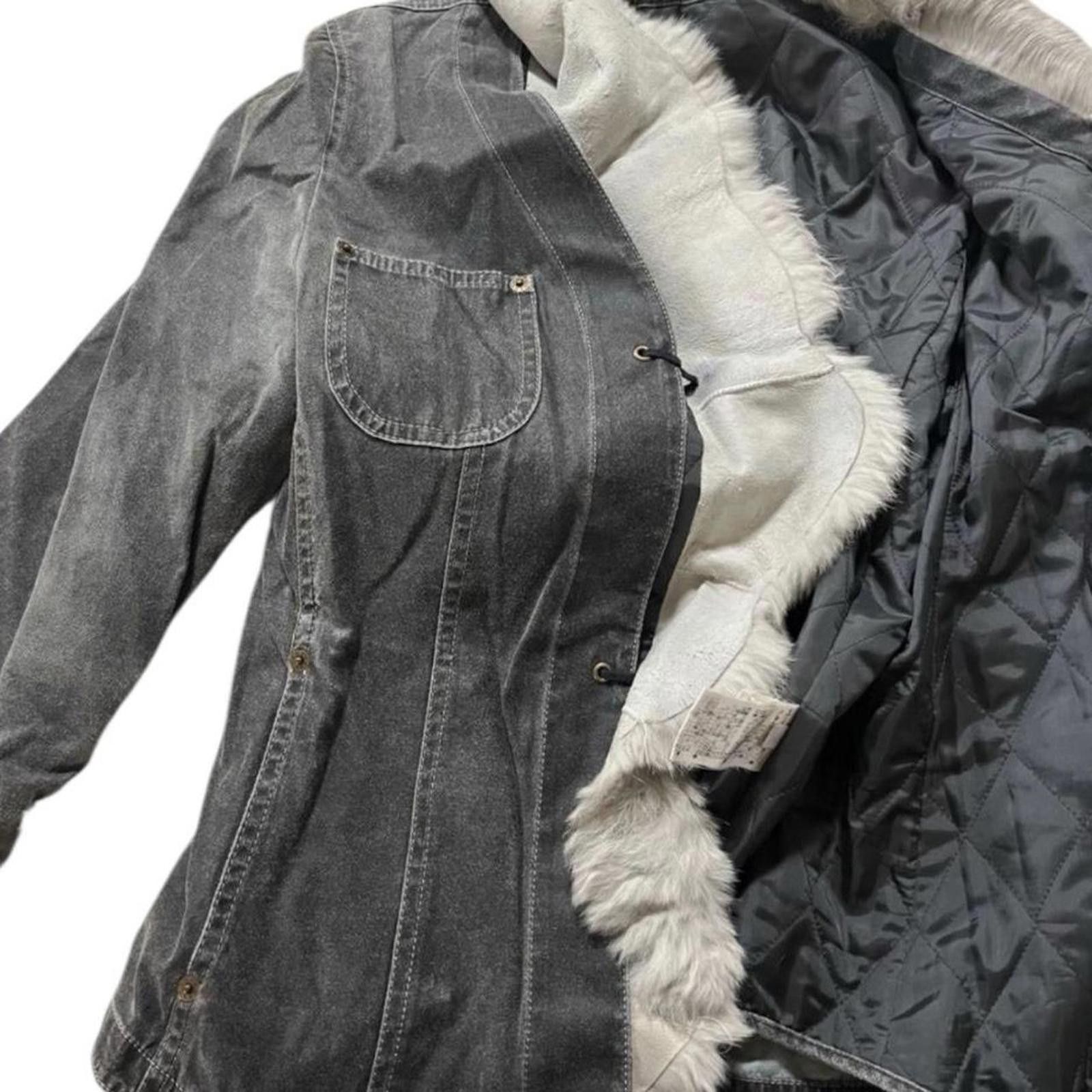 Other Real rabbit fur whimsy goth vintage denim penny lane coat Size XS / US 0-2 / IT 36-38 - 4 Thumbnail