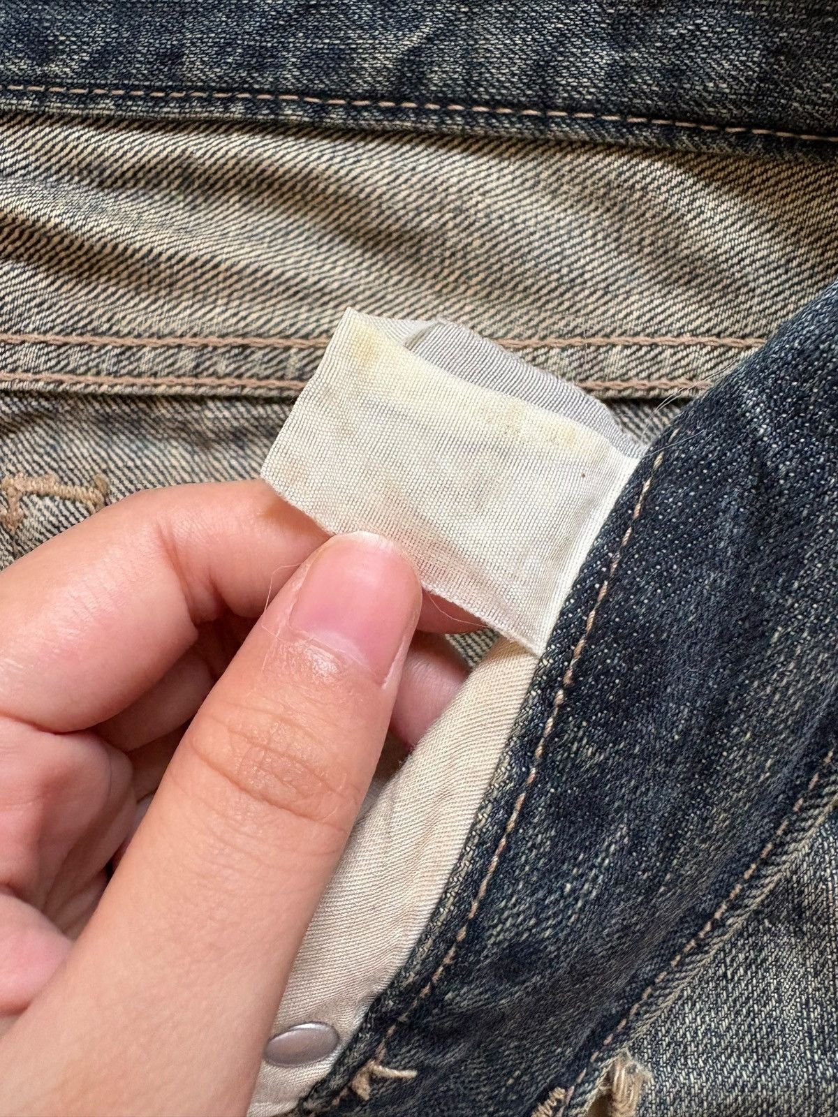 Japanese Brand × Seditionaries Vintage Japanese Brand Rusty Mud Wash Skull Rip Loose Jeans Size US 36 / EU 52 - 10 Thumbnail
