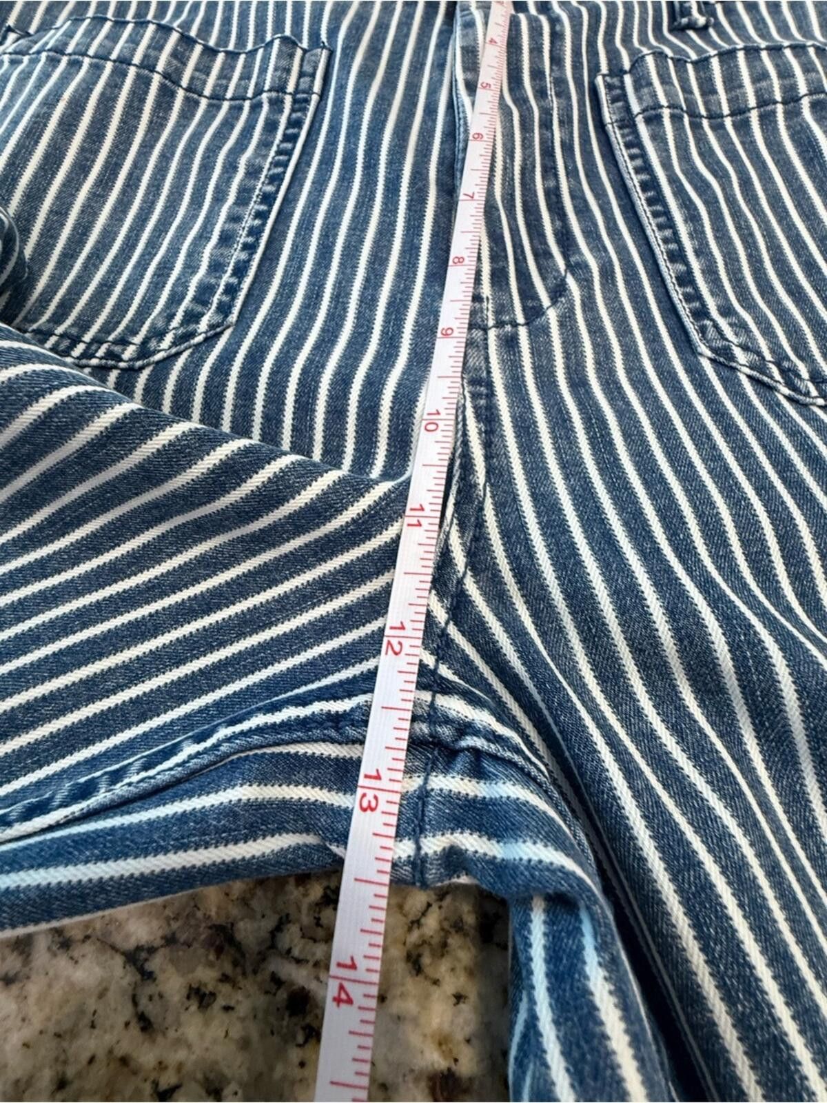 Other NES Jeans blue & white striped retro 70s wide leg SZ 29” Size 29" - 8 Thumbnail