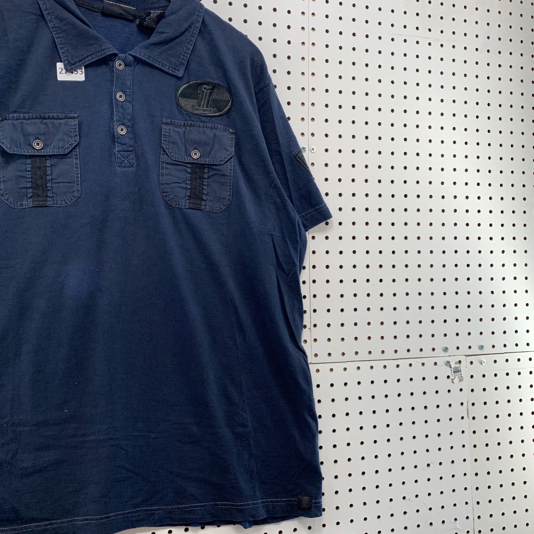 Harley Davidson VINTAGE Harley-Davidson Polo Shirt Men Short Sleeve Collared Embroidered Motorcycle Blue 3XL Size US XXL / EU 58 / 5 - 4 Thumbnail