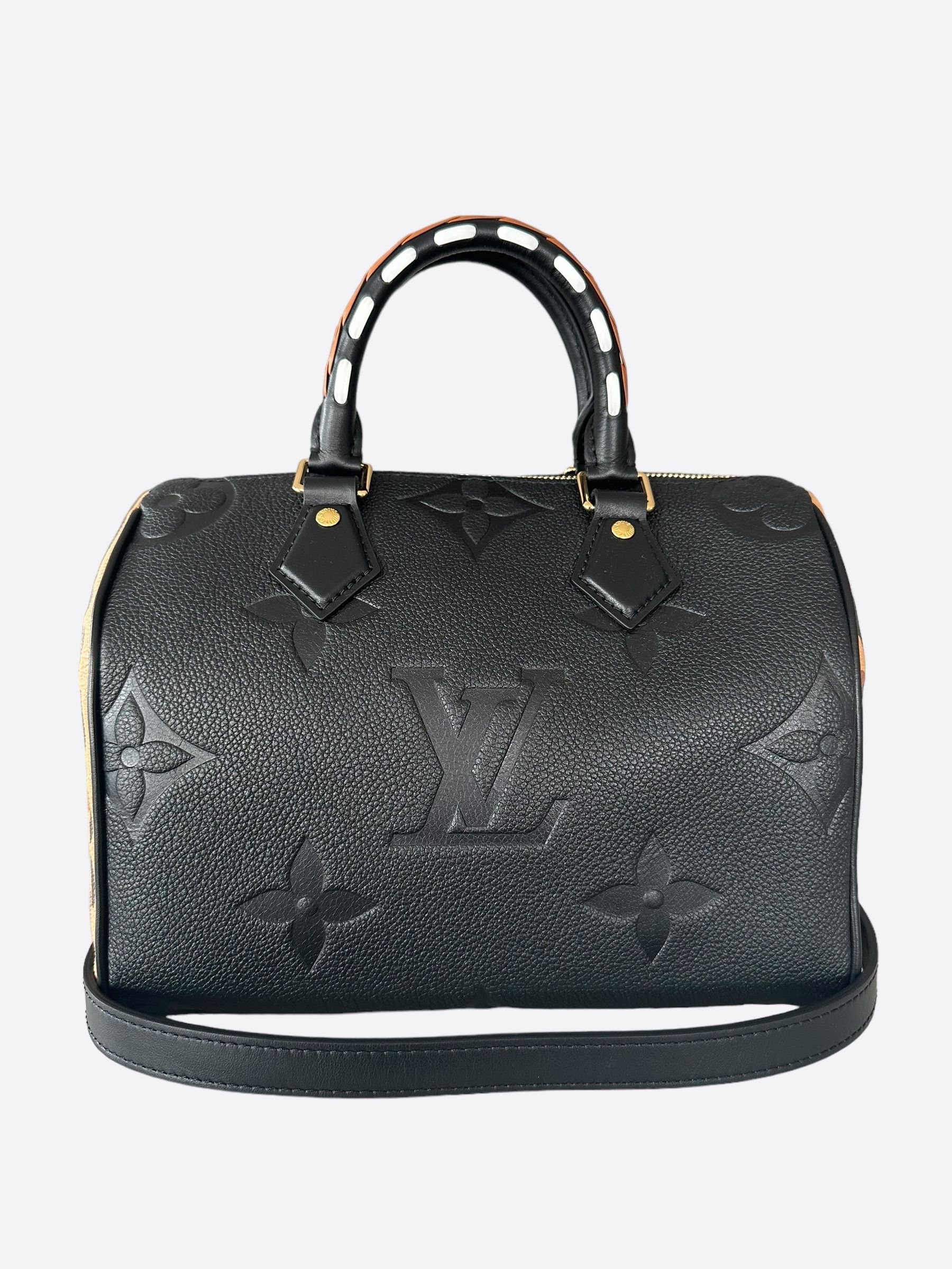 image of Louis Vuitton Black Monogram Wild At Heart Speedy 25, Men's
