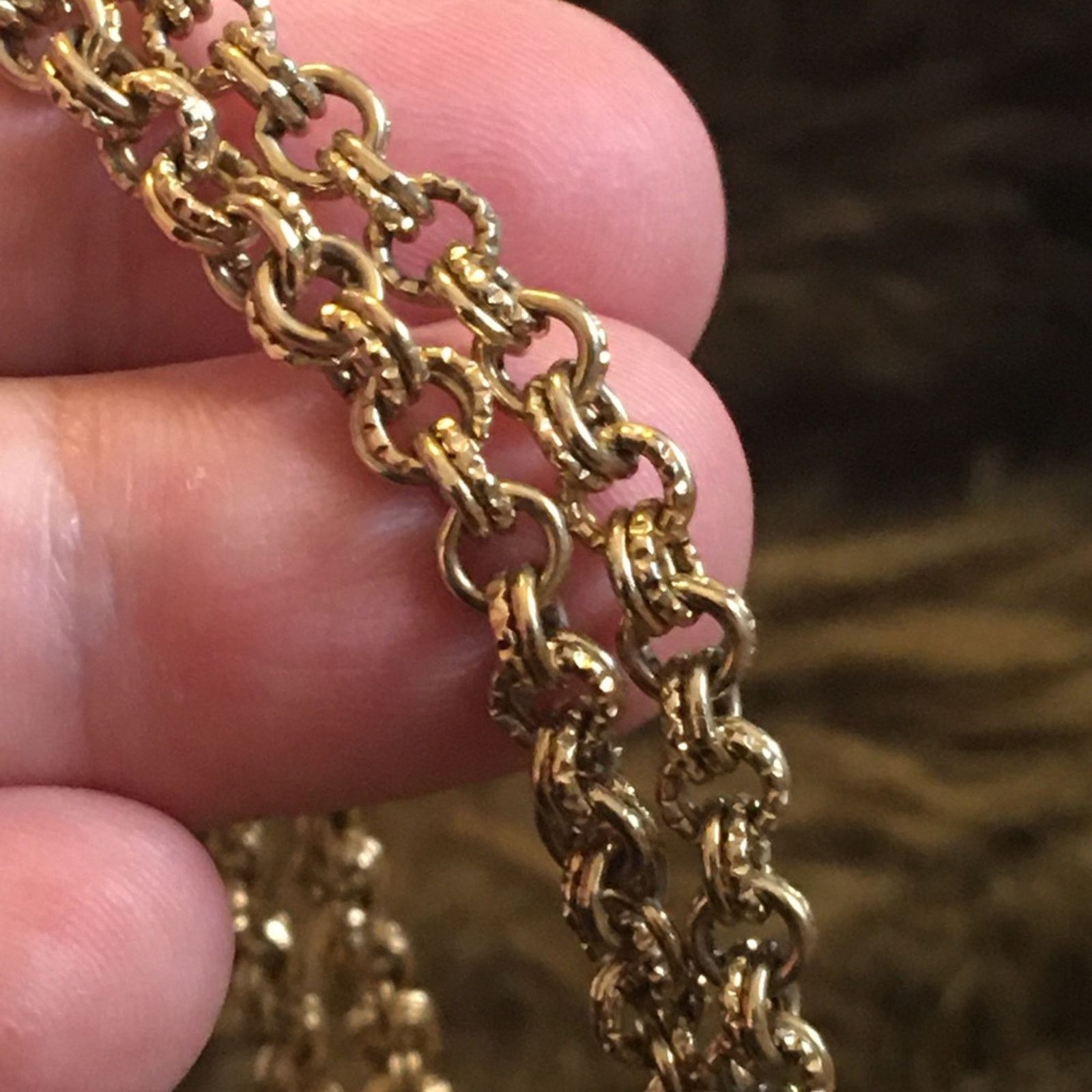 Vintage Vintage 70s monogram pendant on chain necklace Size ONE SIZE - 7 Thumbnail