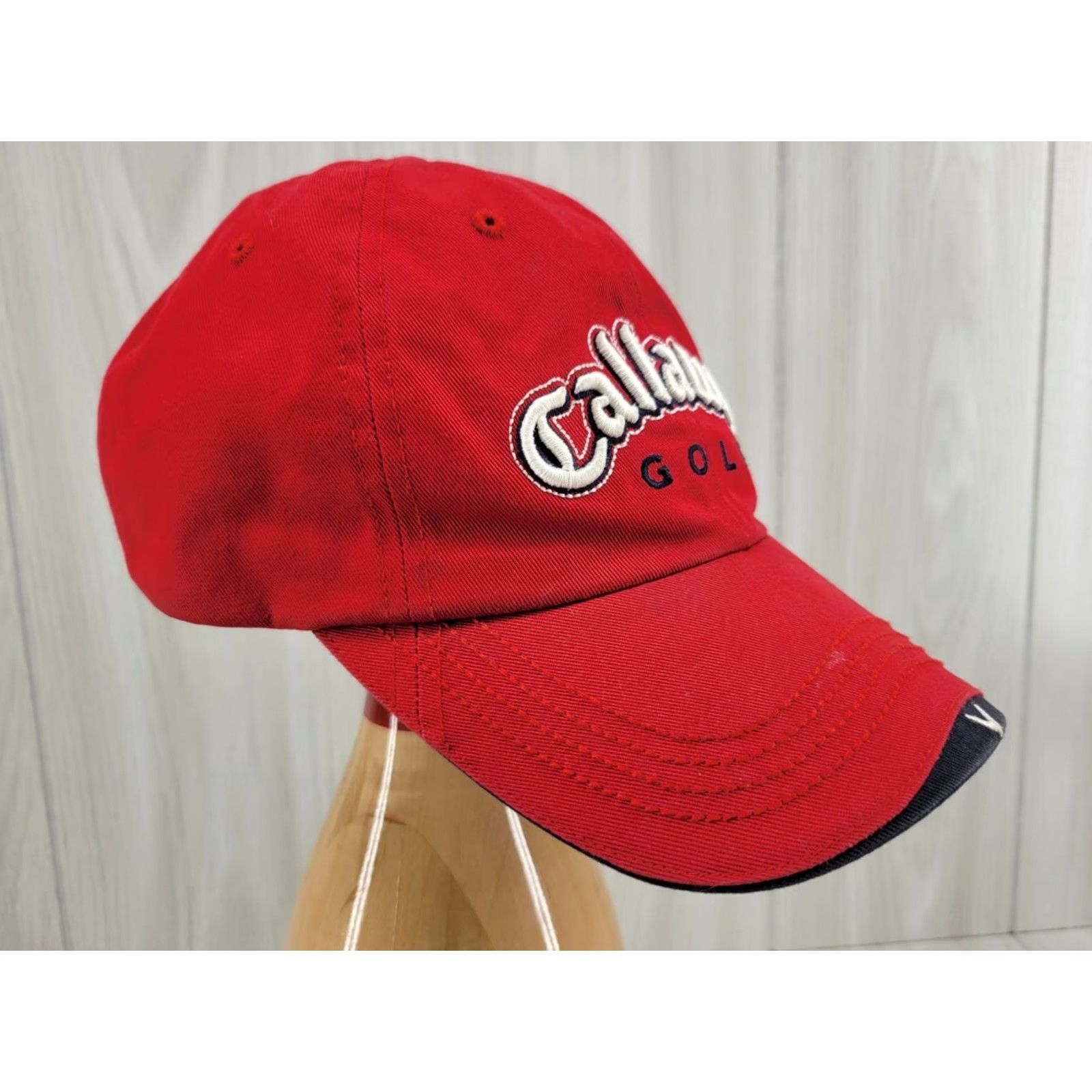 Callaway Callaway Distressed Red Adult Strapback Golf Hat Cap Baseball Cap Men Size ONE SIZE - 4 Thumbnail