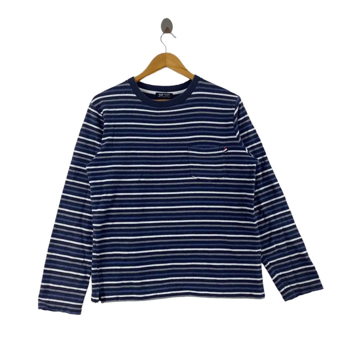 Beams Plus Vintage BEAMS PLUS HEART Collection Striped Tee Shirt Size US L / EU 52-54 / 3 - 1 Thumbnail