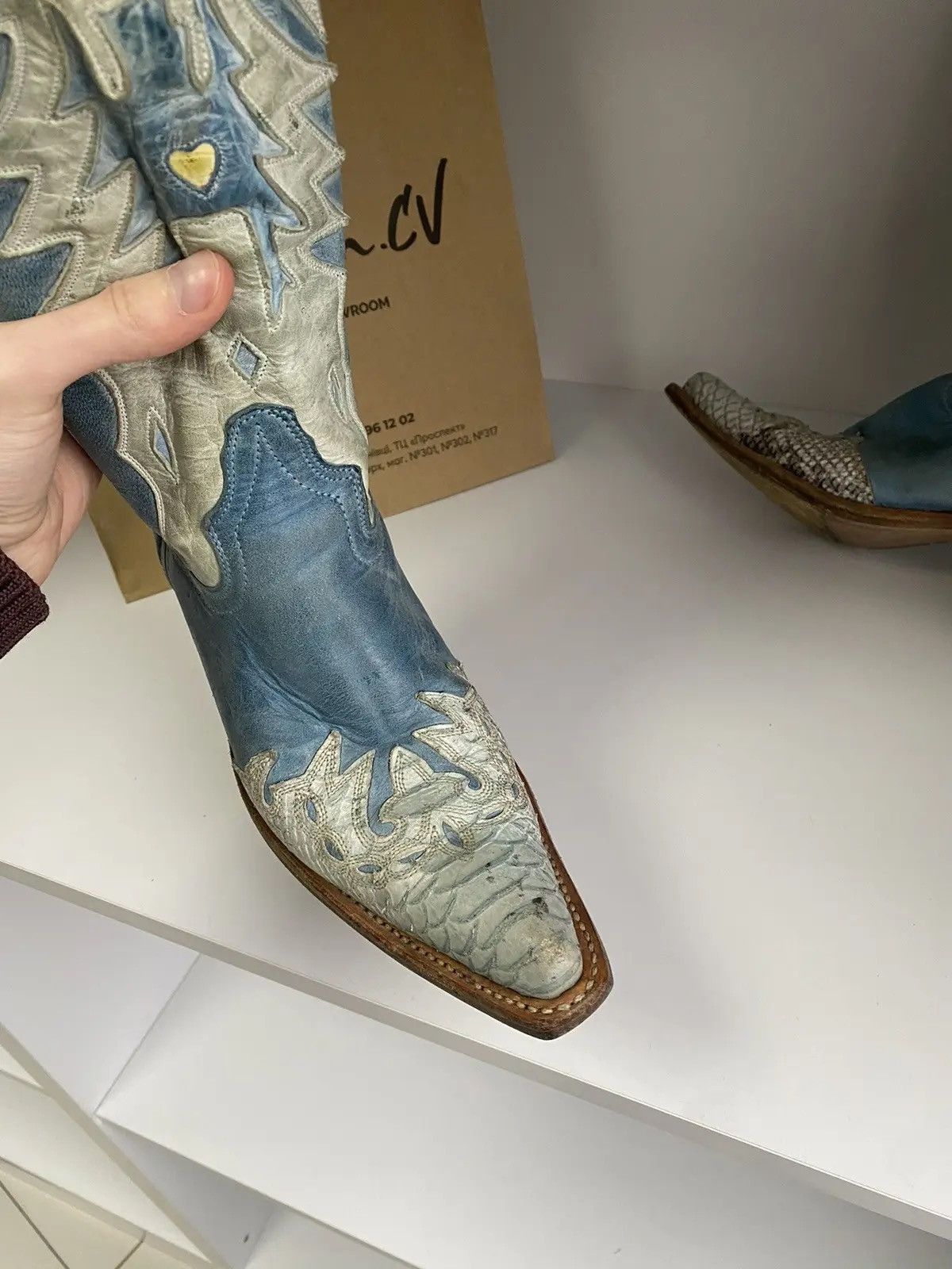 Sancho Boots × Vintage Vintage Sancho Cowboy Western Women’s Boots Size US 7 / IT 37 - 6 Thumbnail