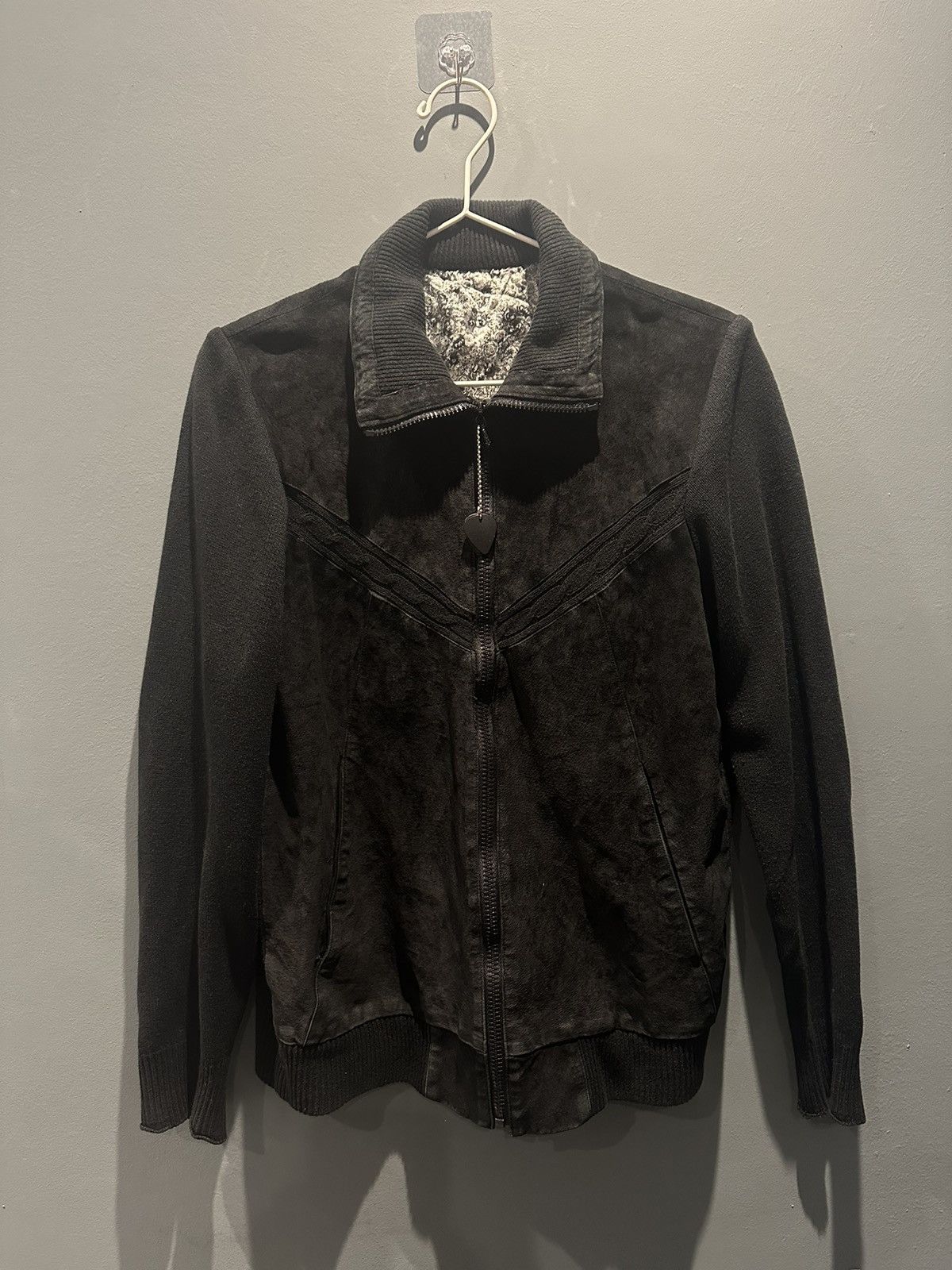 image of Number N Ine Number (N)Ine 2003 Touch Me Im Sick Pig Suede Jacket in Black, Men's (Size Small)