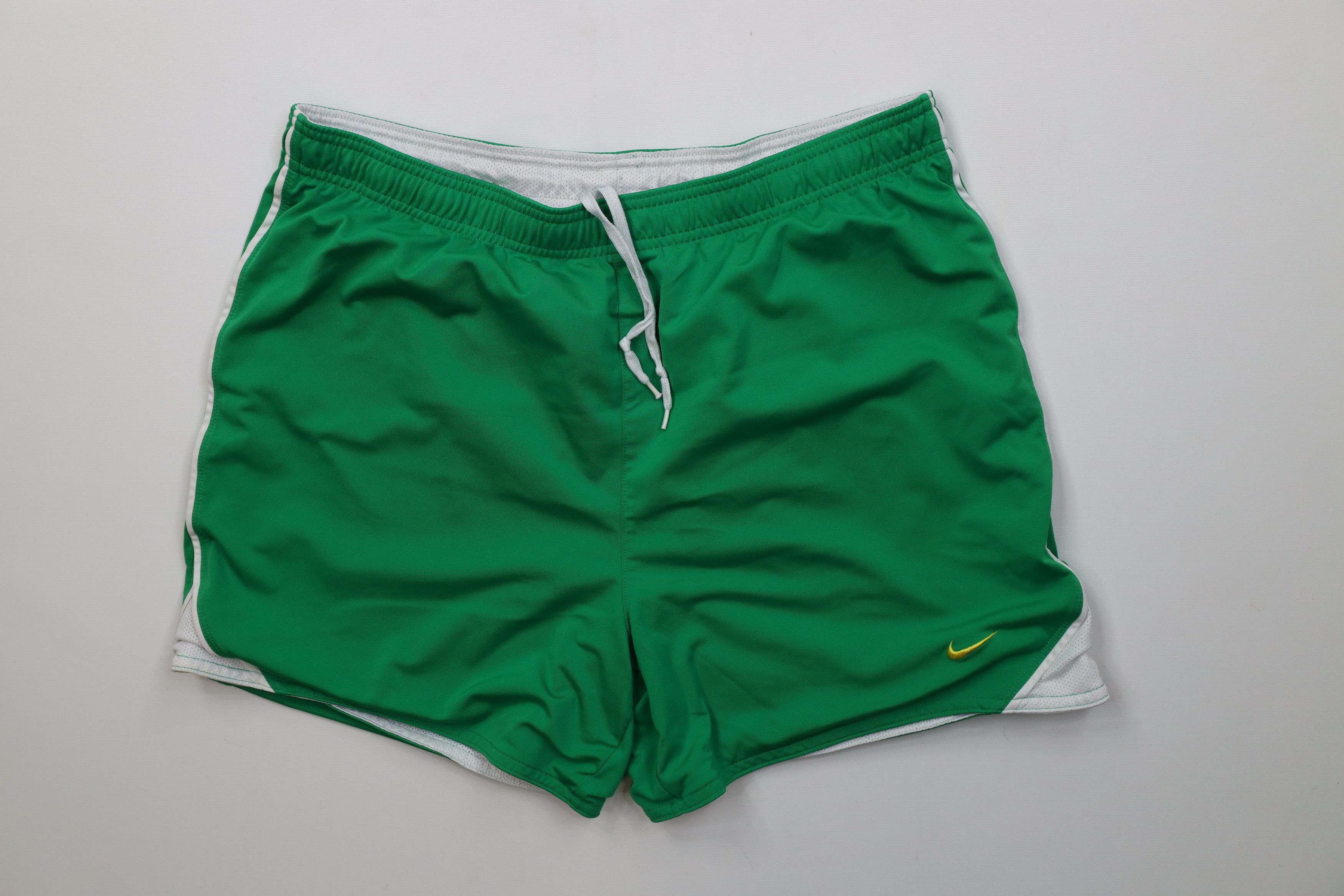 Nike Vintage Nike Swoosh Reversible Soccer Shorts Green White Size 33" - 1 Thumbnail