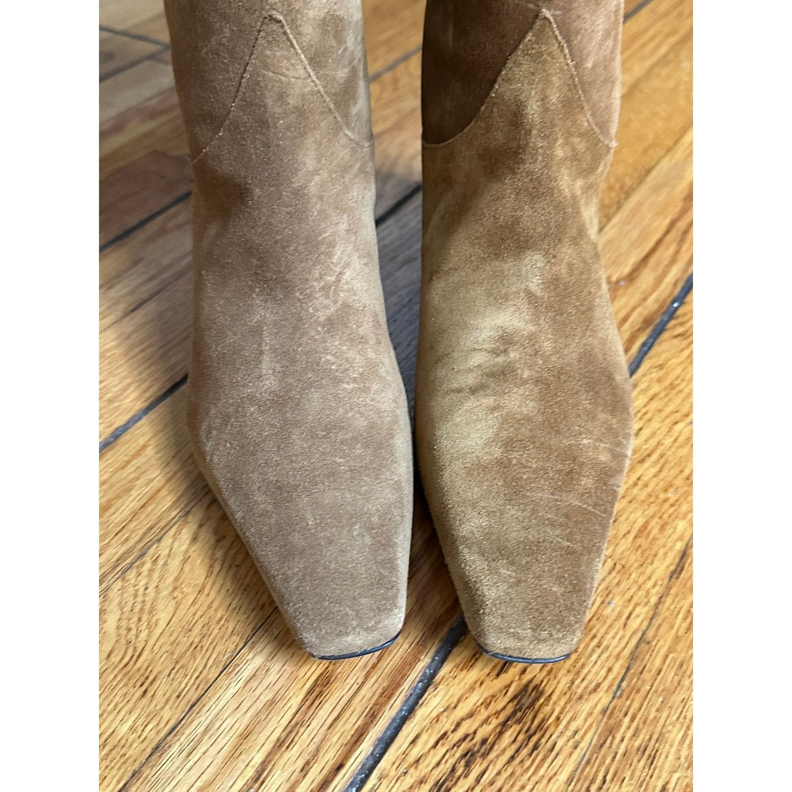 Staud STAUD Western Wally Suede Boots Tan 36 Size US 6 / IT 36 - 3 Thumbnail