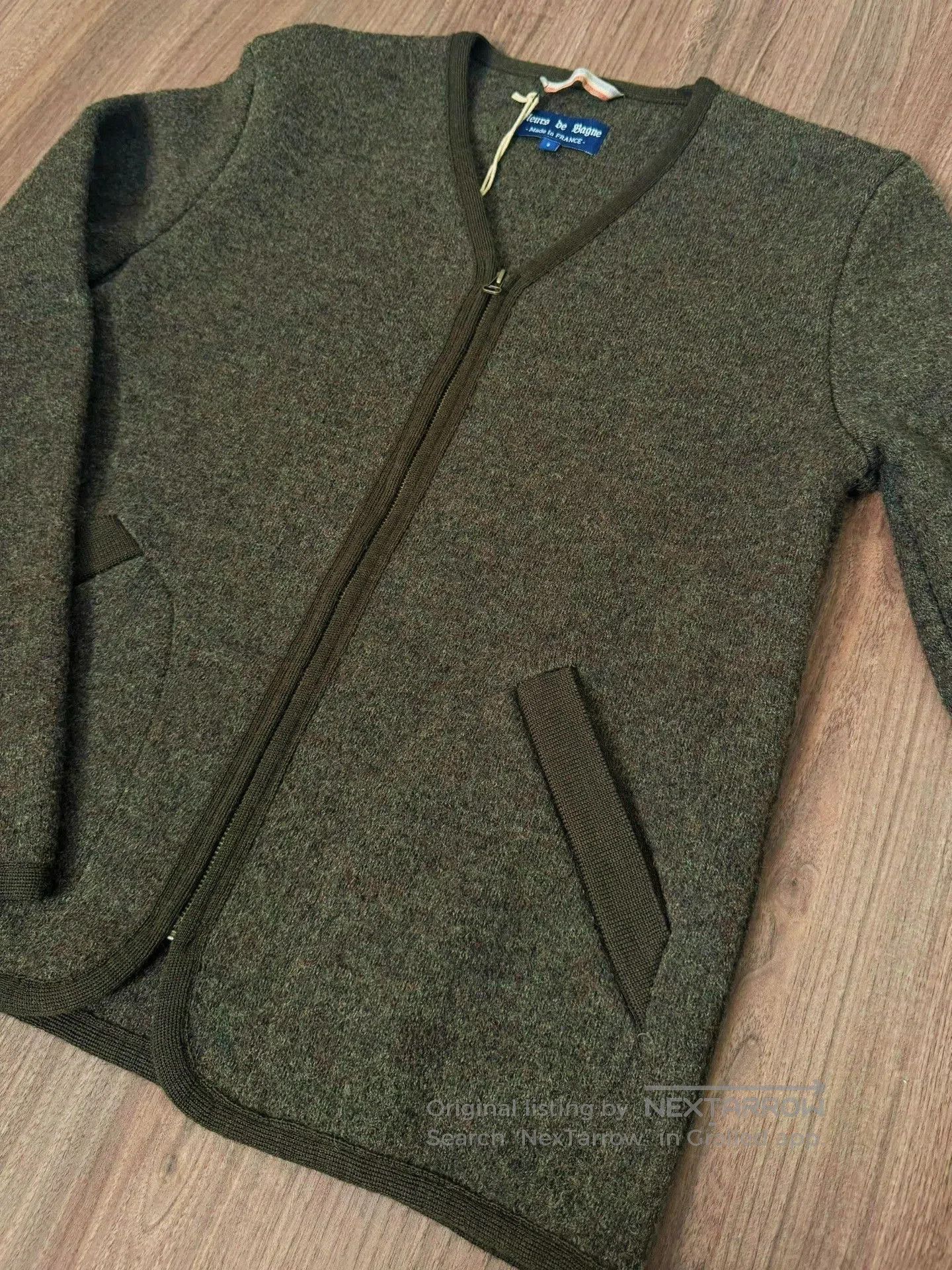 Other Fleurs De Bagne Collarless Wool Vintage Sweater. Size US S / EU 44-46 / 1 - 4 Thumbnail