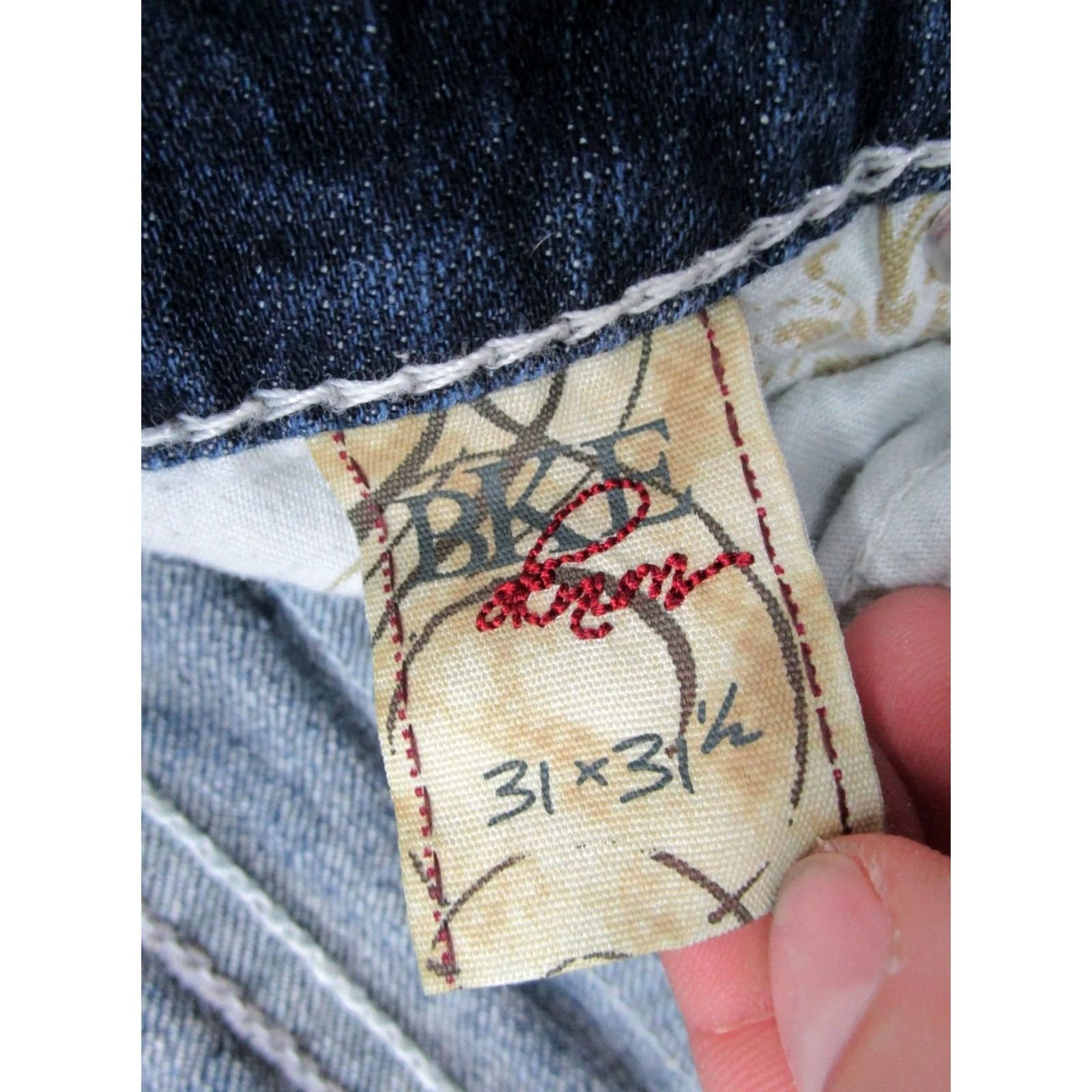 Vintage Buckle BKE Jeans Bootcut 31 Womens Blue Stretch Denim Flap Pocket Y2K Read Tag Size 31x31.5 Size 24" / US 00 / IT 34 - 5 Thumbnail
