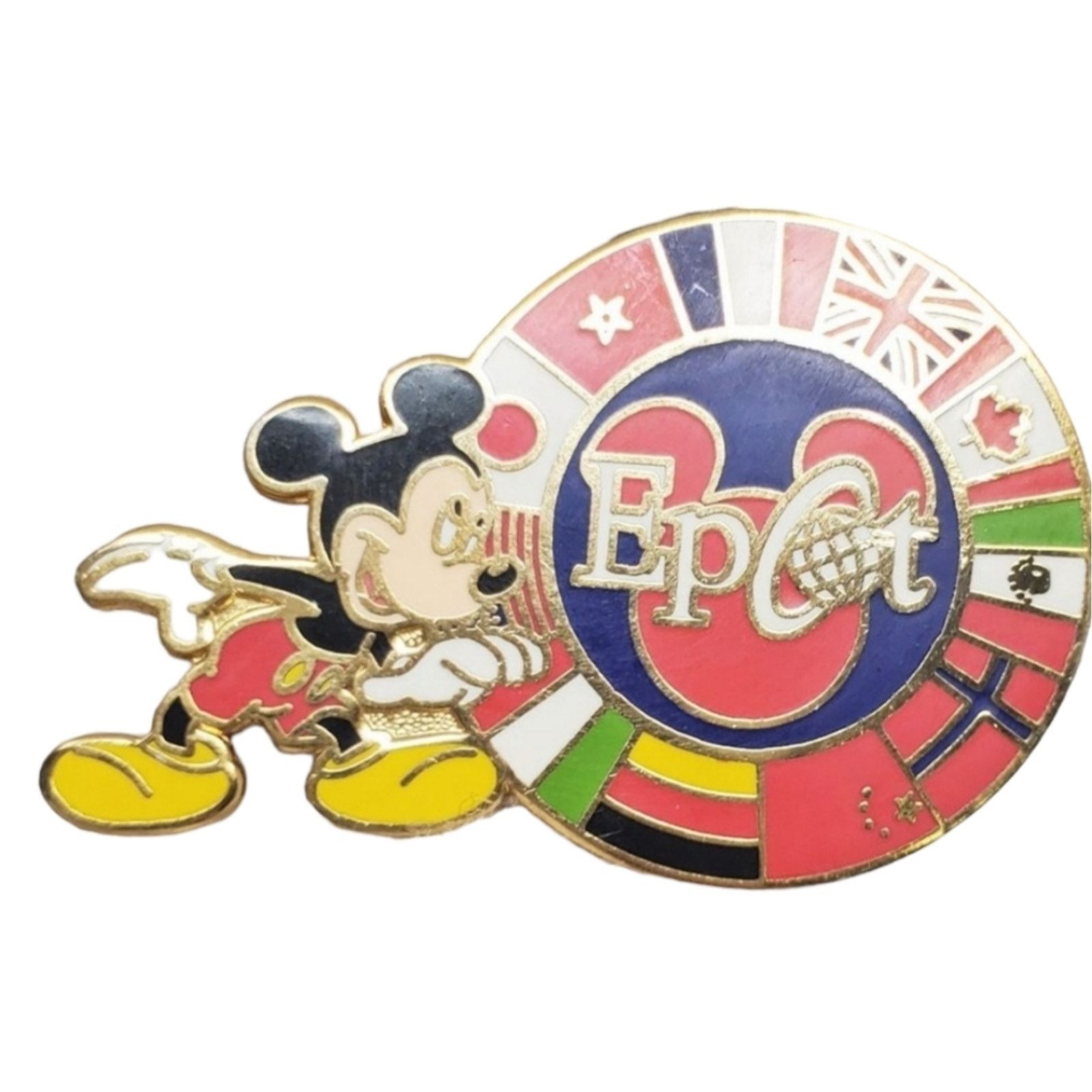Disney Disney Parks WDW Mickey EPCOT Enamel Circle Flags Pin ERROR Size ONE SIZE - 1 Thumbnail