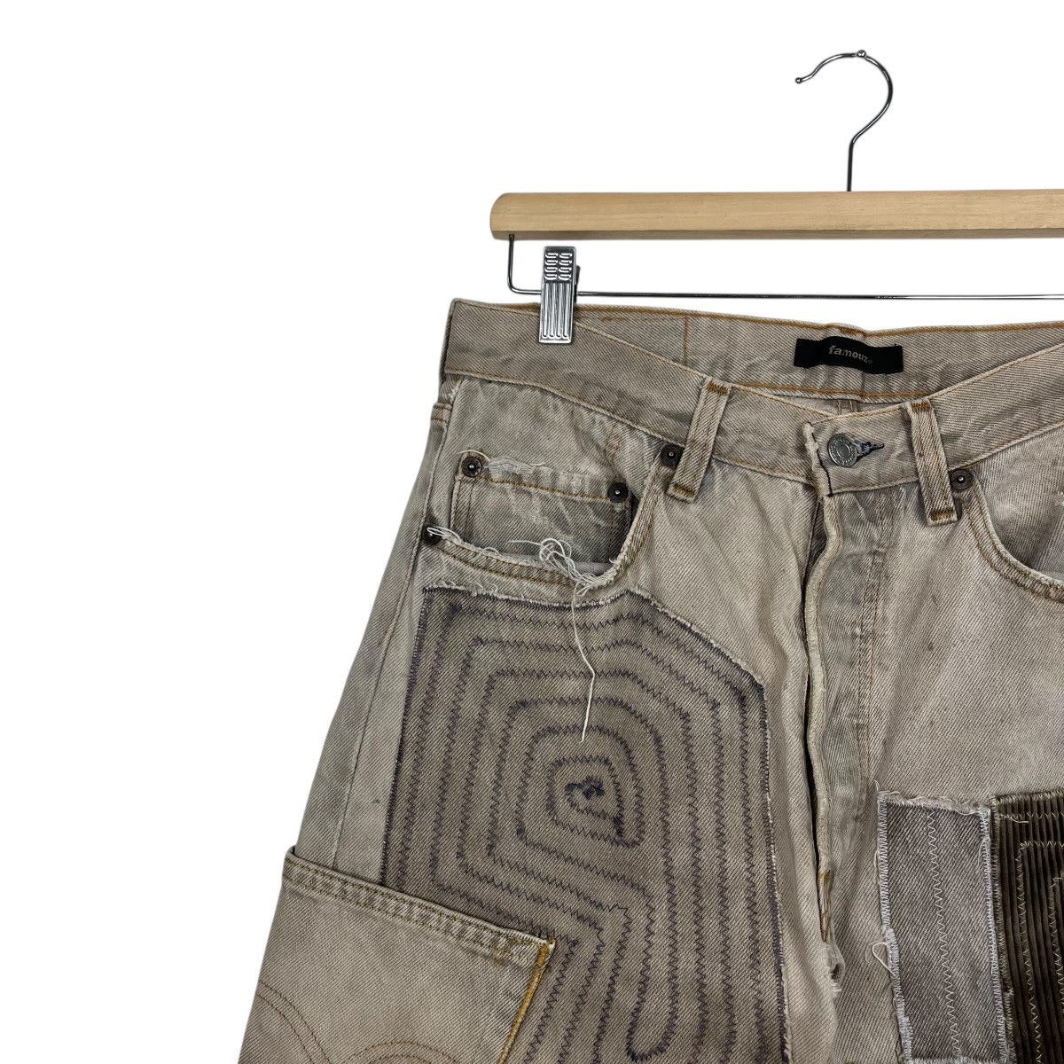 Levi's Vintage Levis X Famouz Sashiko Patchwork Workwear Denim Jean Size US 30 / EU 46 - 6 Thumbnail