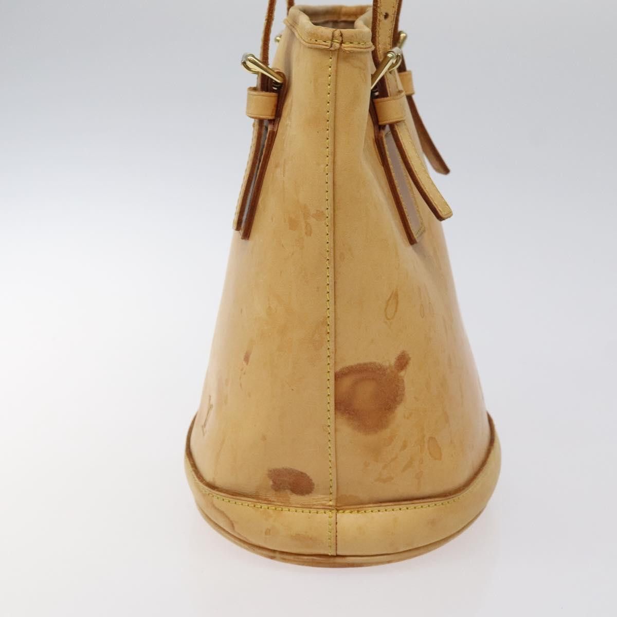 Louis Vuitton LOUIS VUITTON Nomad Leather Bucket PM Shoulder Bag Beige Size ONE SIZE - 4 Thumbnail