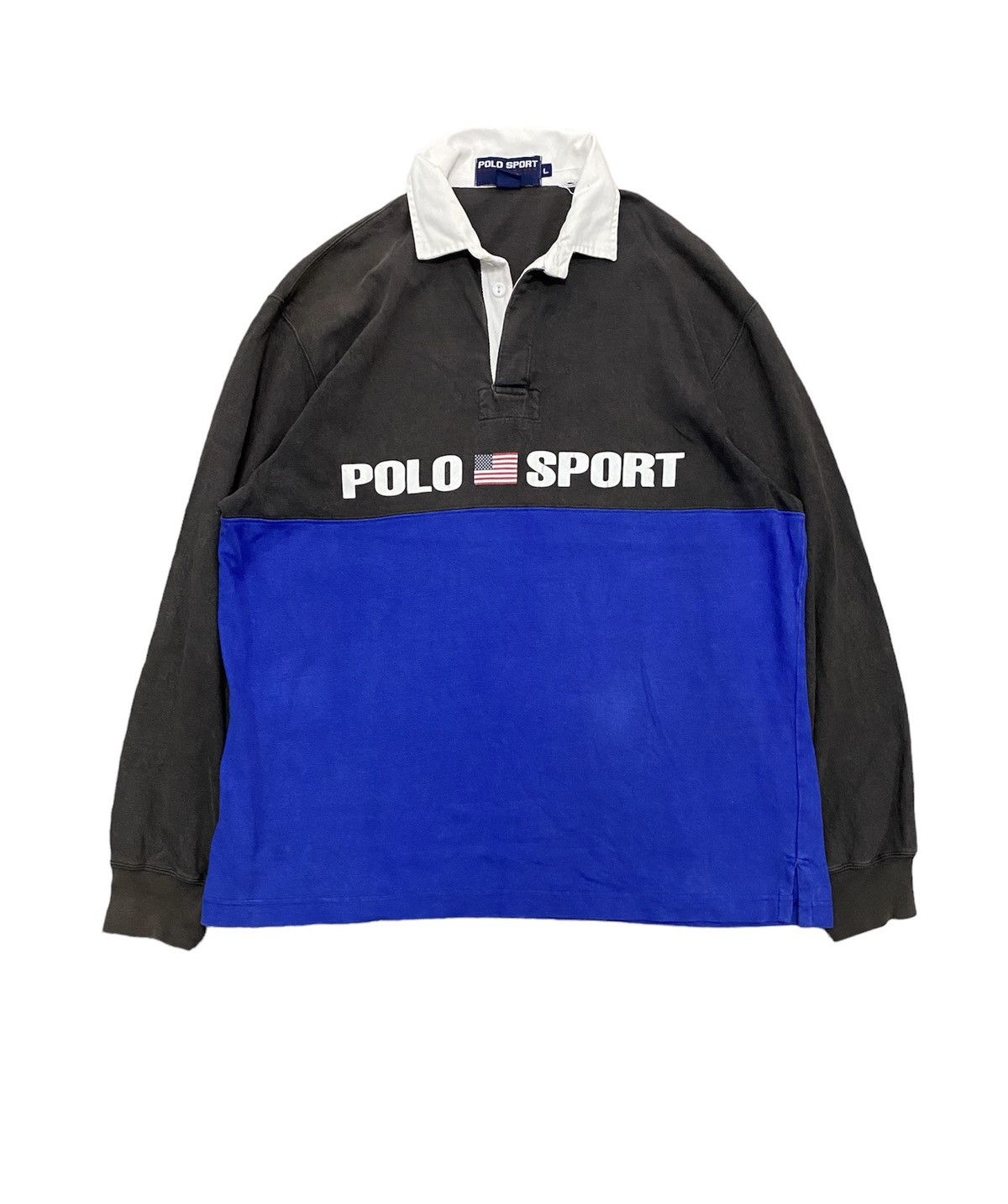 Polo Ralph Lauren 1990s Iconic Polo Sport Raglan rugby Size US L / EU 52-54 / 3 - 1 Thumbnail