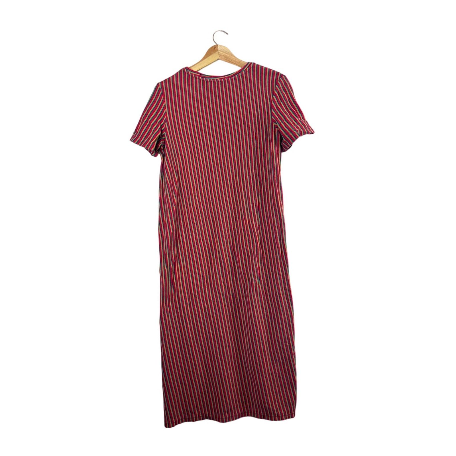 Zara Zara Retro Striped Trafaluc Midi Button Side Dress L Size L / US 10 / IT 46 - 3 Thumbnail