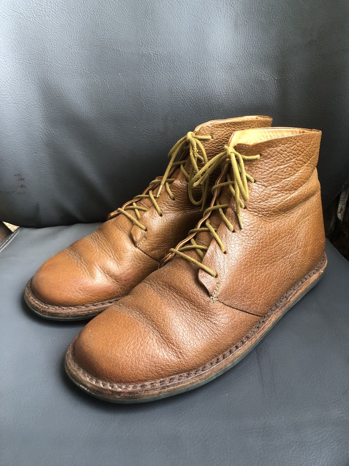 Trippen AaTrippen Brown Calfskin Leather Women’s Boots Size 41 Size US 9.5 / IT 39.5 - 1 Thumbnail