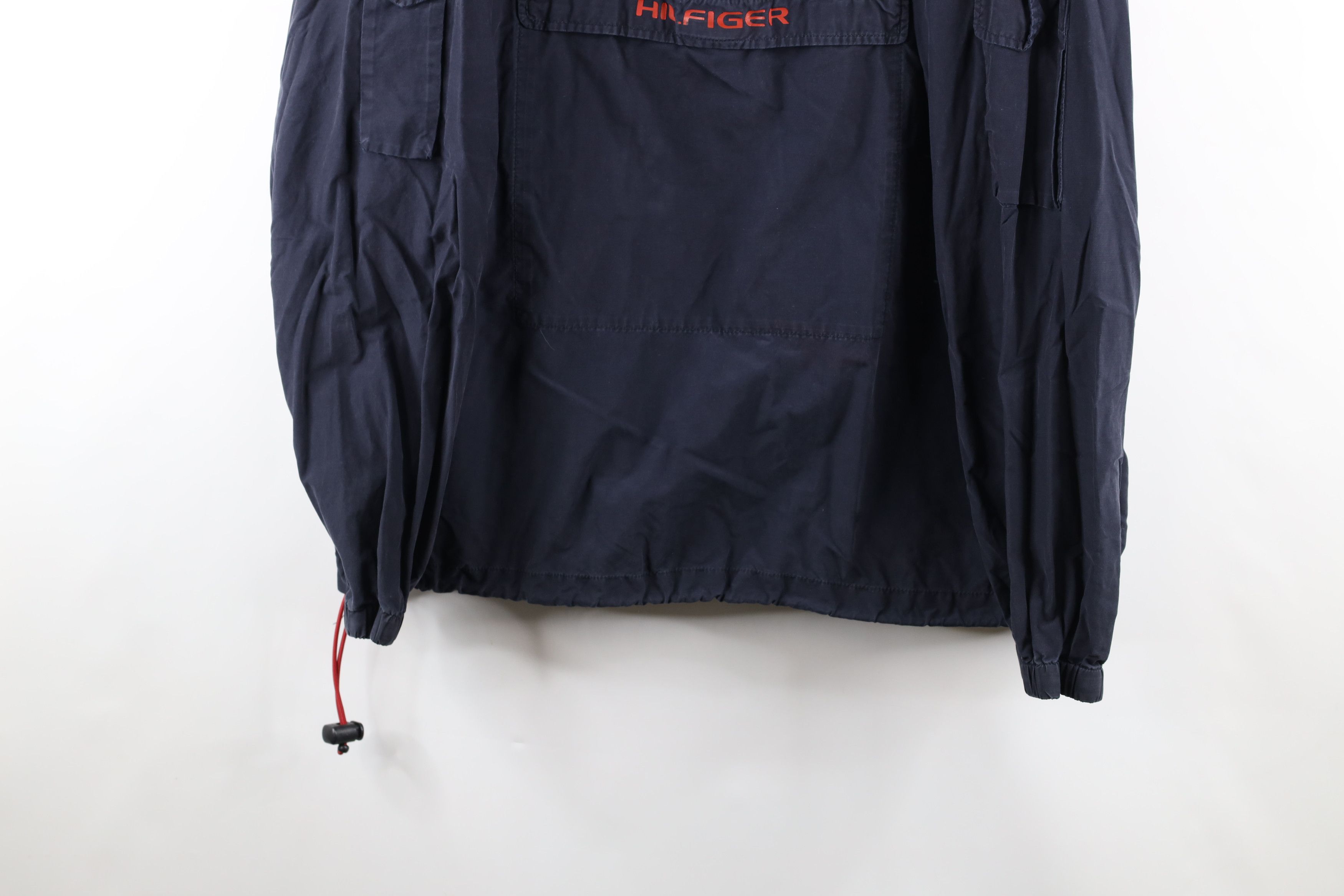 Tommy Hilfiger × Vintage Vintage 90s Tommy Hilfiger Out Hooded Anorak Jacket Blue Size US XXL / EU 58 / 5 - 3 Thumbnail