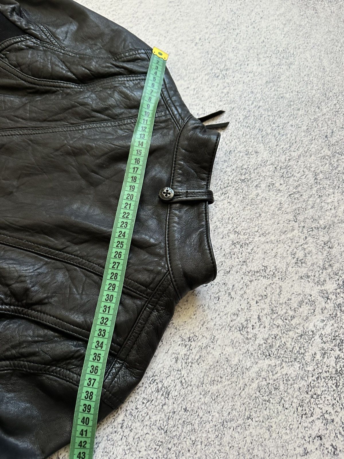 DENHAM Awant-garde Denham Leather Biker Jacket Rick Owens Style Y2K Size M / US 6-8 / IT 42-44 - 23 Thumbnail