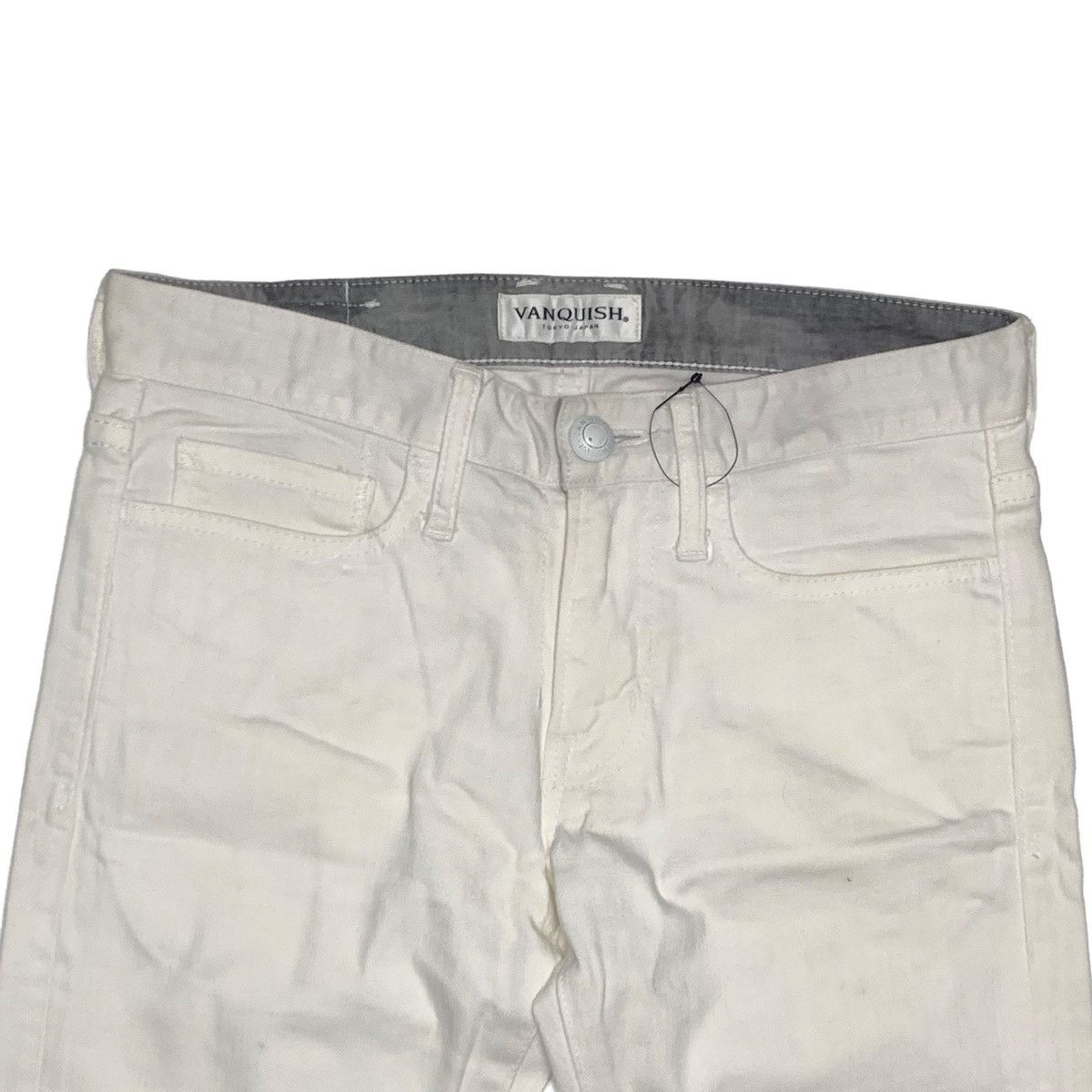 Vanquish Vanquish White Slim Denim Jeans Made in Japan W30 Size US 30 / EU 46 - 2 Thumbnail