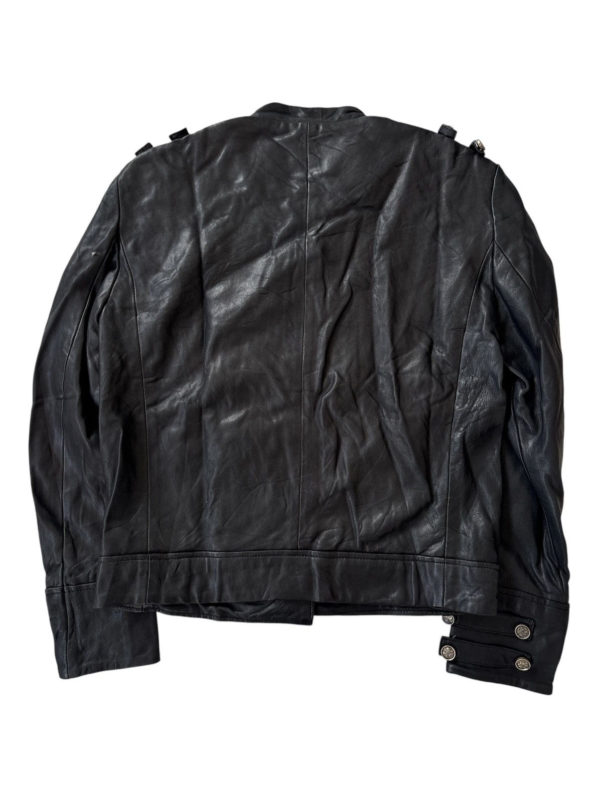 Crop Napoleon Leather Jacket