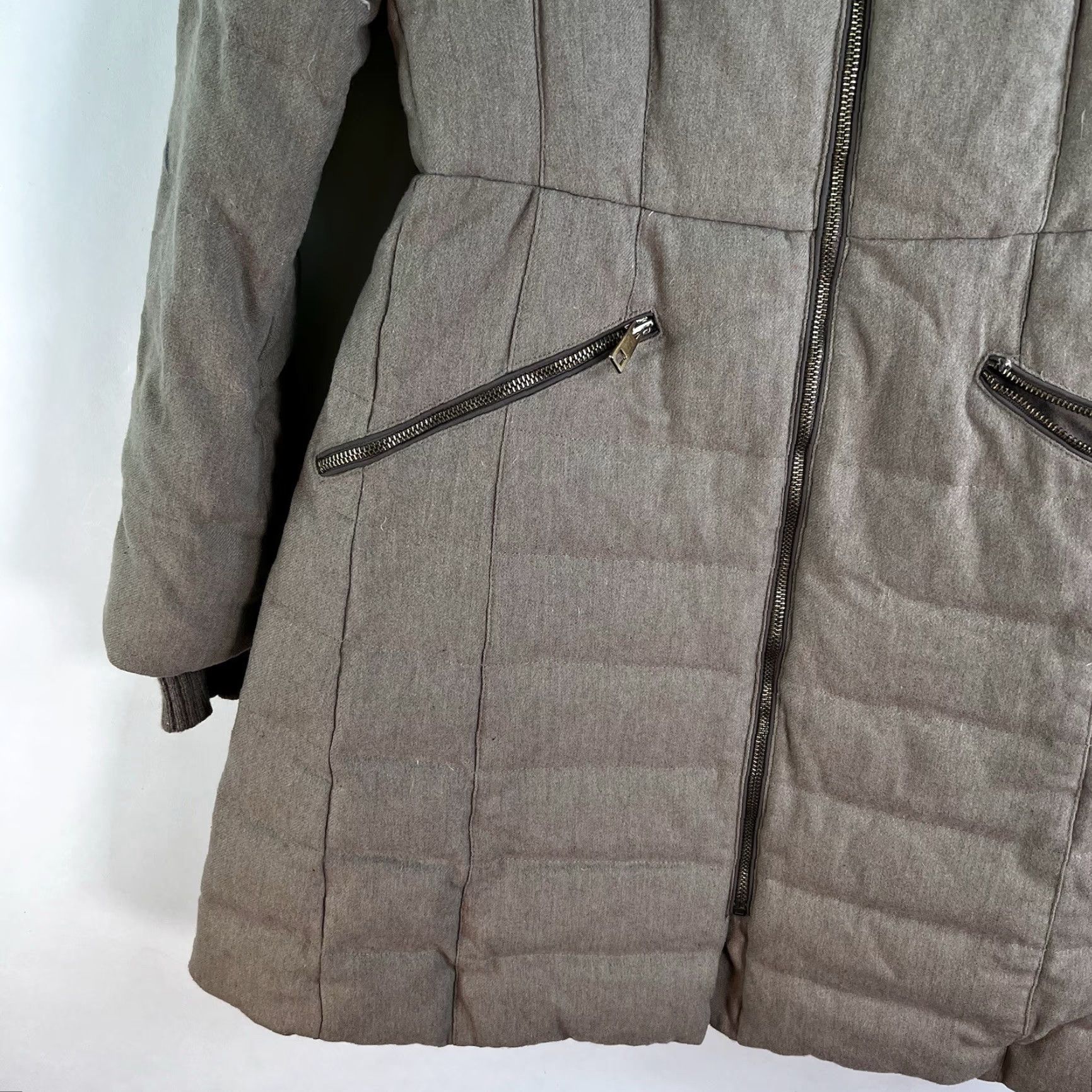 Vintage SO Wool Parka Jacket Womens Size S Brown Insulated Full Zip 90s Classic Size S / US 4 / IT 40 - 6 Thumbnail