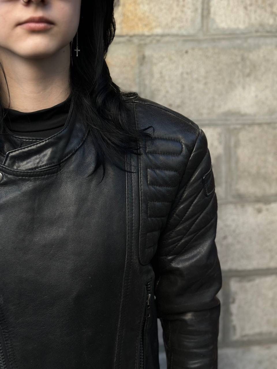 Genuine Leather VTG Moto Leather Jacket Size M Y2K Western 00s USA Hype Tren Size US L / EU 52-54 / 3 - 13 Thumbnail