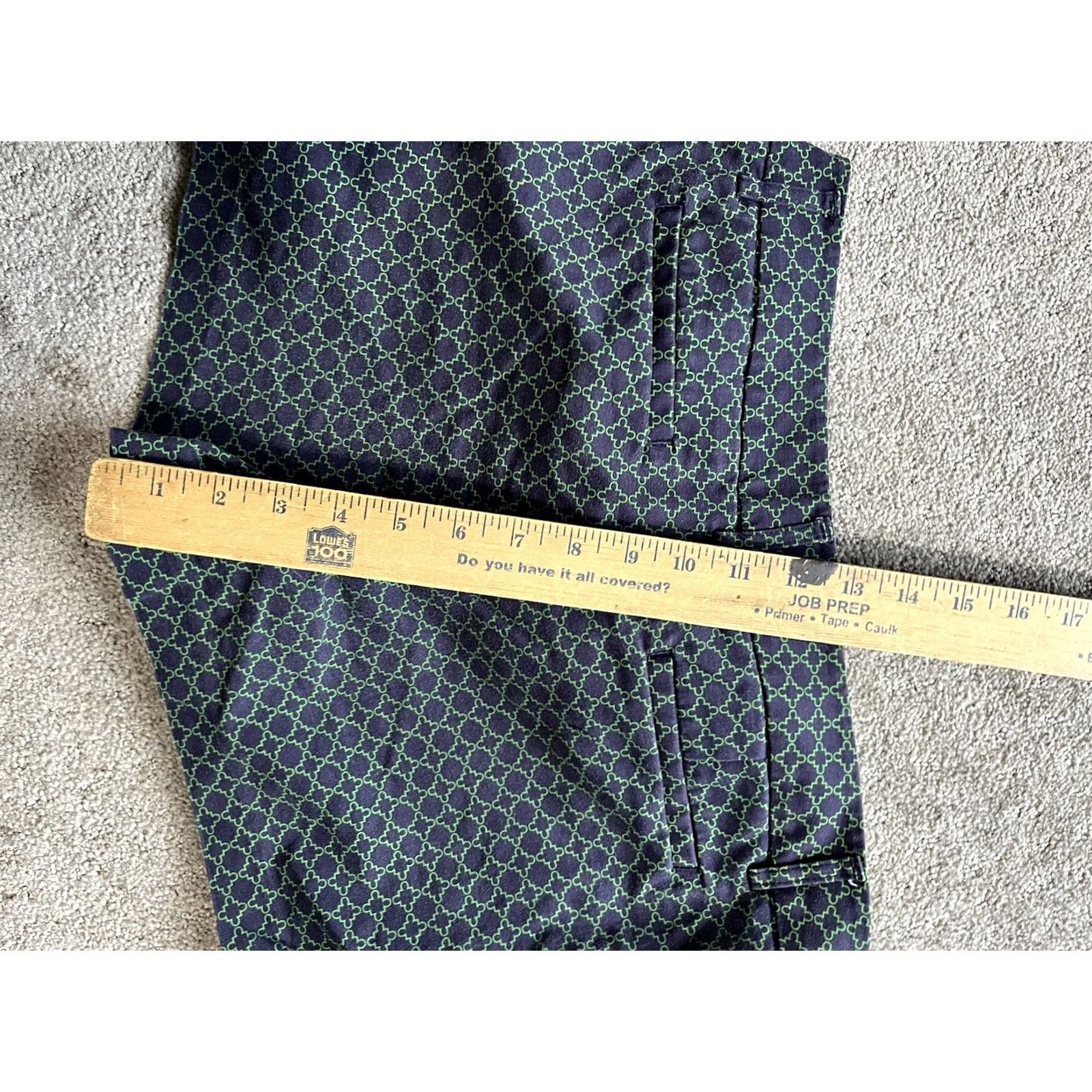 Vintage Kenar Size 4 Shorts Womans Navy Green Print Tailored Size 27" / US 4 / IT 40 - 4 Thumbnail