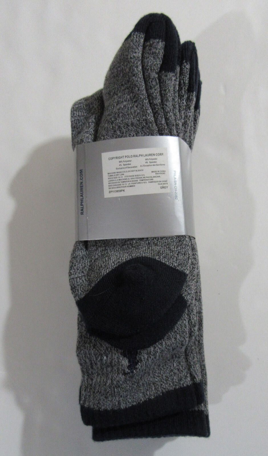 Polo Ralph Lauren Polo Ralph Lauren Mens Contrast Heel Crew Socks 4 pack Size ONE SIZE - 2 Thumbnail