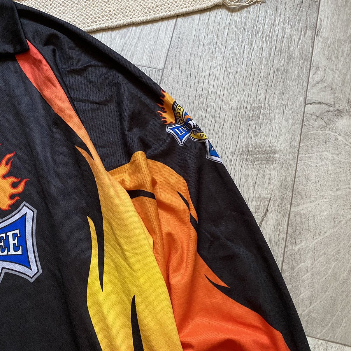 Harley Davidson VINTAGE CRAZY HOHOLS UKRAINE BIKERS FLAME KRAKADIL JERSEY Size US XL / EU 56 / 4 - 5 Thumbnail