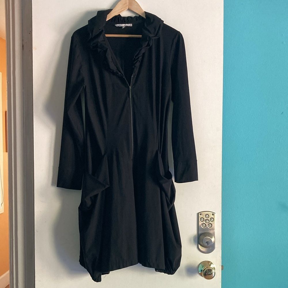Au Courant Paris Sun Light Paris T4 Black Avant Garde Jacket Size M Zip Front Size M / US 6-8 / IT 42-44 - 1 Thumbnail