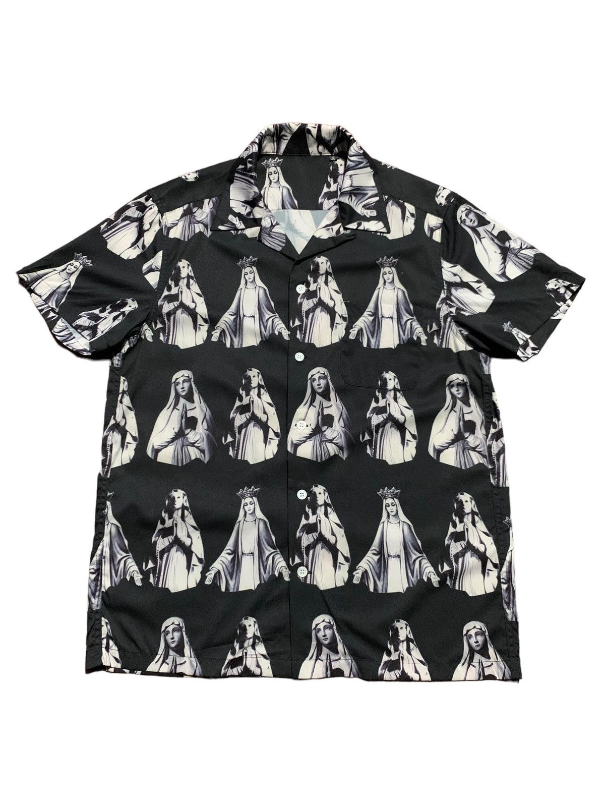 Vintage Vintage virgin Mary over print camp collar shirt Size US L / EU 52-54 / 3 - 1 Thumbnail