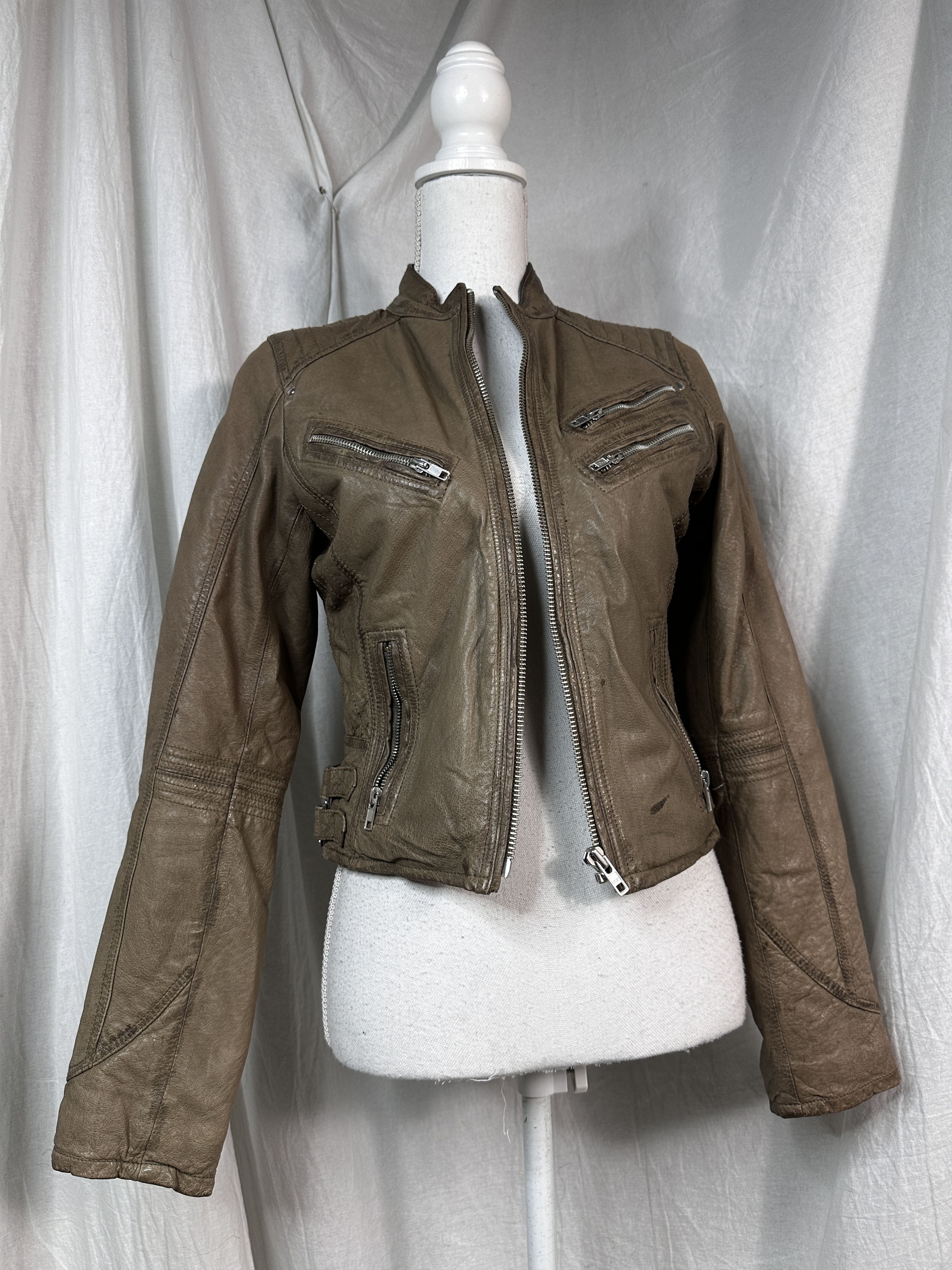 Vintage Women's Leather Jacket Vintage Size S / US 4 / IT 40 - 5 Thumbnail