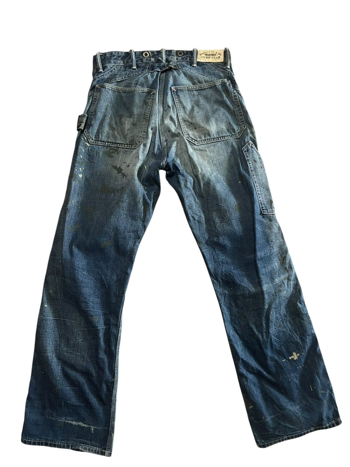 RRL Ralph Lauren Double RL & co Waist Overalls Double Knee Paint denim pants Size US 31 - 2 Thumbnail