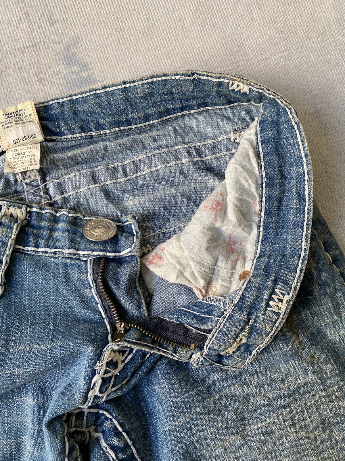 True Religion True Religion Remake Super Flare Low Rise Jeans Size US 28 / EU 44 - 20 Thumbnail
