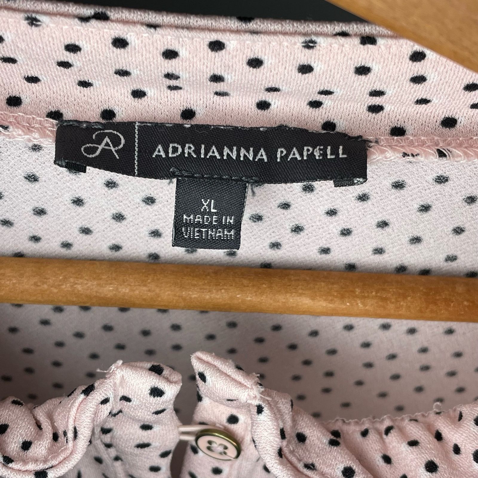 Adrianna Papell NWOT Adrianna Papell Polka Dot Blouse Size XL / US 12-14 / IT 48-50 - 2 Thumbnail