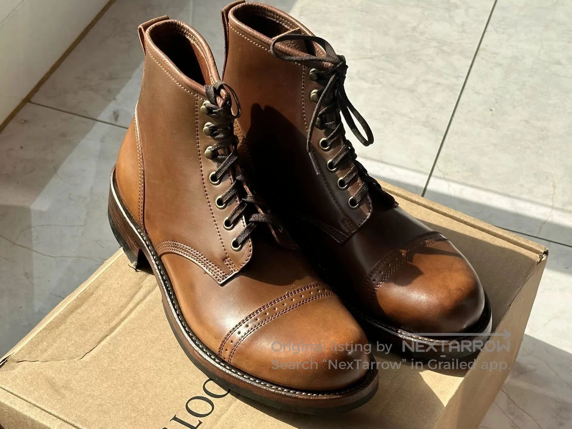 Viberg Julian Bowery Whiskey Shell Paratrooper Boots. Size US 7.5 / EU 40-41 - 2 Thumbnail