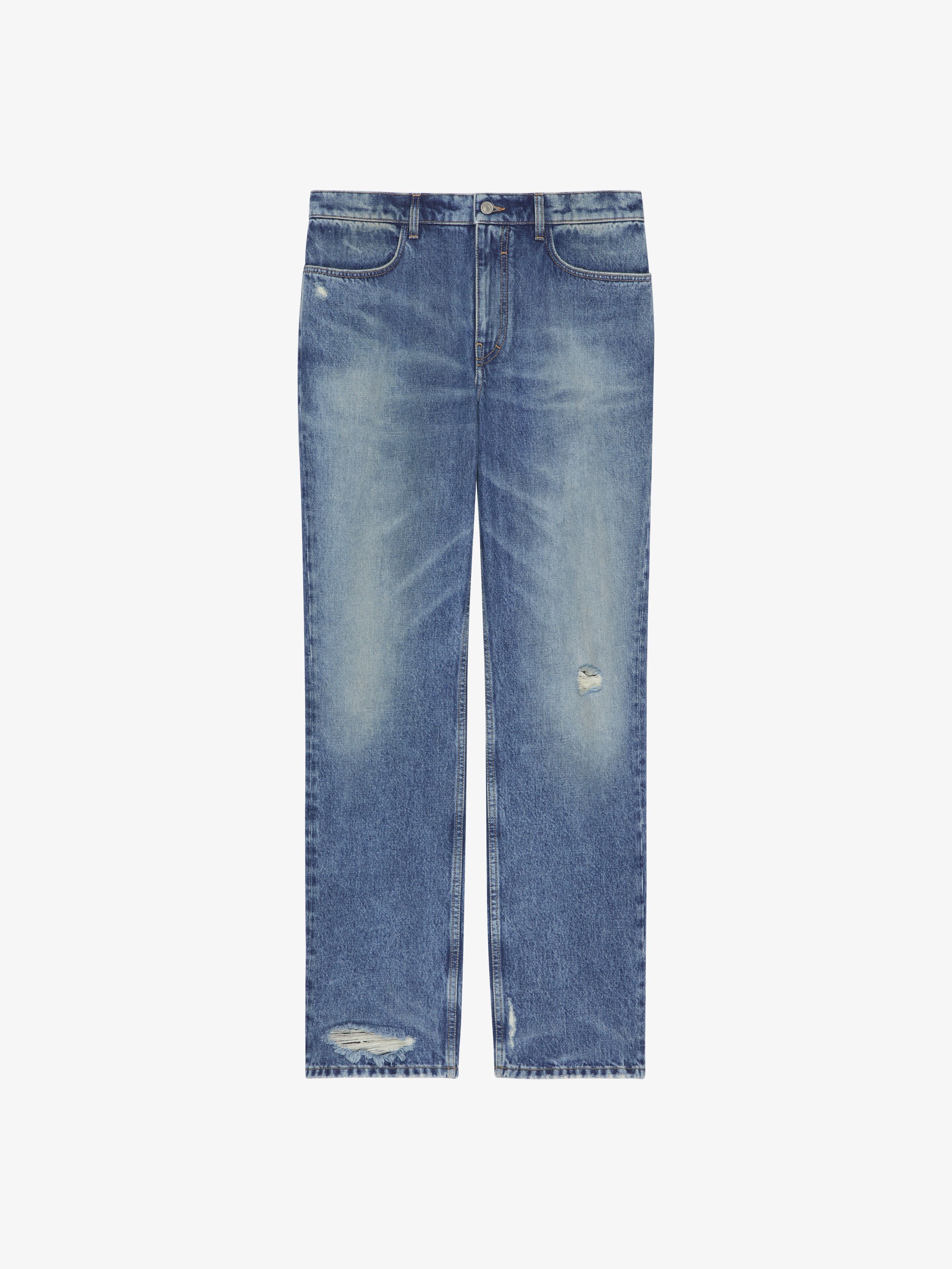 Givenchy o1w1db10426 Straight Fit Trouser Jeans in Blue Size US 33 - 1 Thumbnail