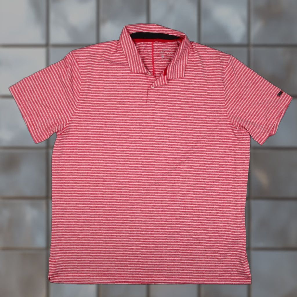 Nike Nike Tiger Woods Polo Shirt Mens XL Red Striped Dri-FIT Golf TW BQ6722-687 Size US XL / EU 56 / 4 - 1 Thumbnail