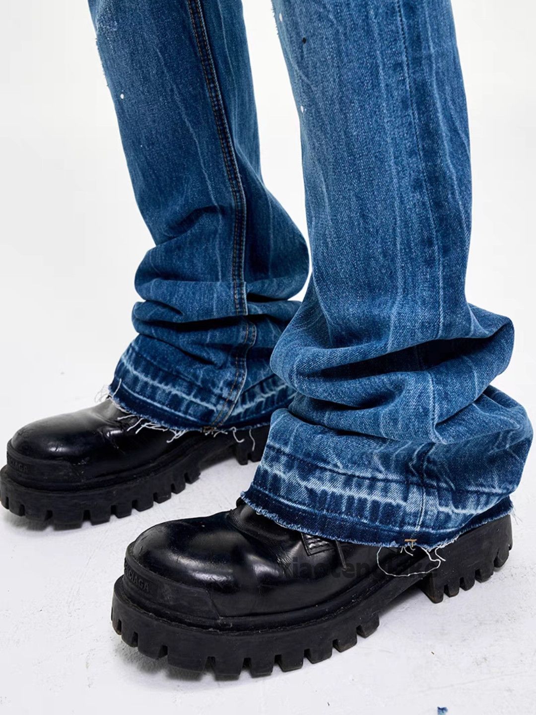 Jean × Vintage Washed faded cleanfit yuppie bootcut grunge jeans Size US 34 / EU 50 - 5 Thumbnail