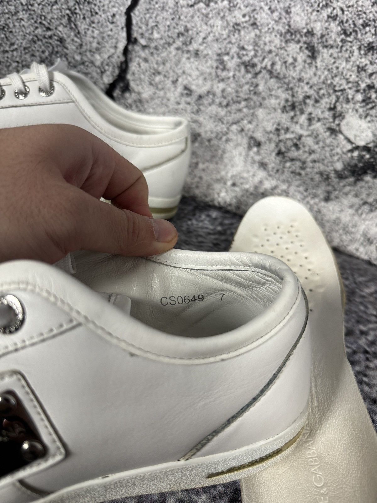 Dolce & Gabbana Men’s Dolce & Gabbana White Leather Trainers Sneakers Size 7 Size US 7 / EU 40 - 10 Thumbnail